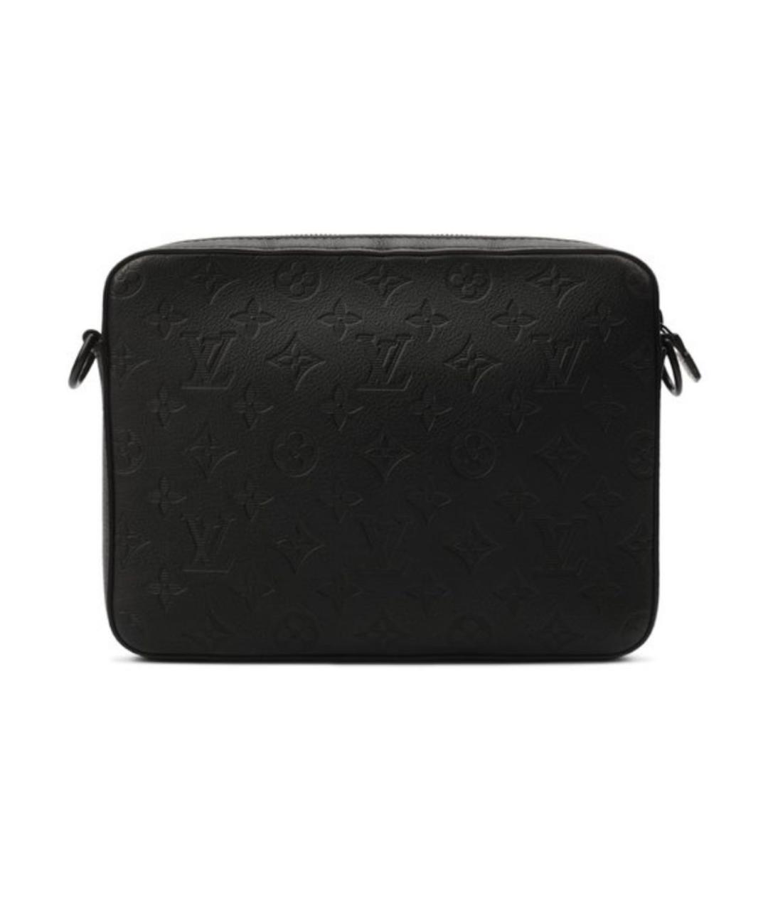 LOUIS VUITTON Черная кожаная сумка на плечо, фото 3