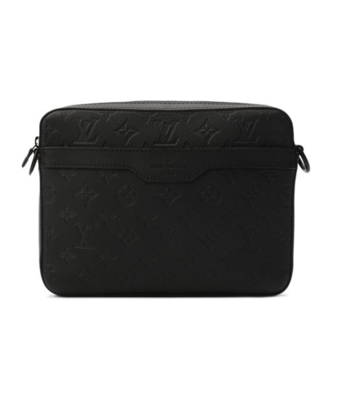 LOUIS VUITTON Черная кожаная сумка на плечо, фото 2