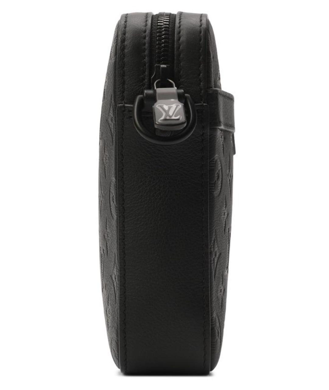 LOUIS VUITTON Черная кожаная сумка на плечо, фото 4