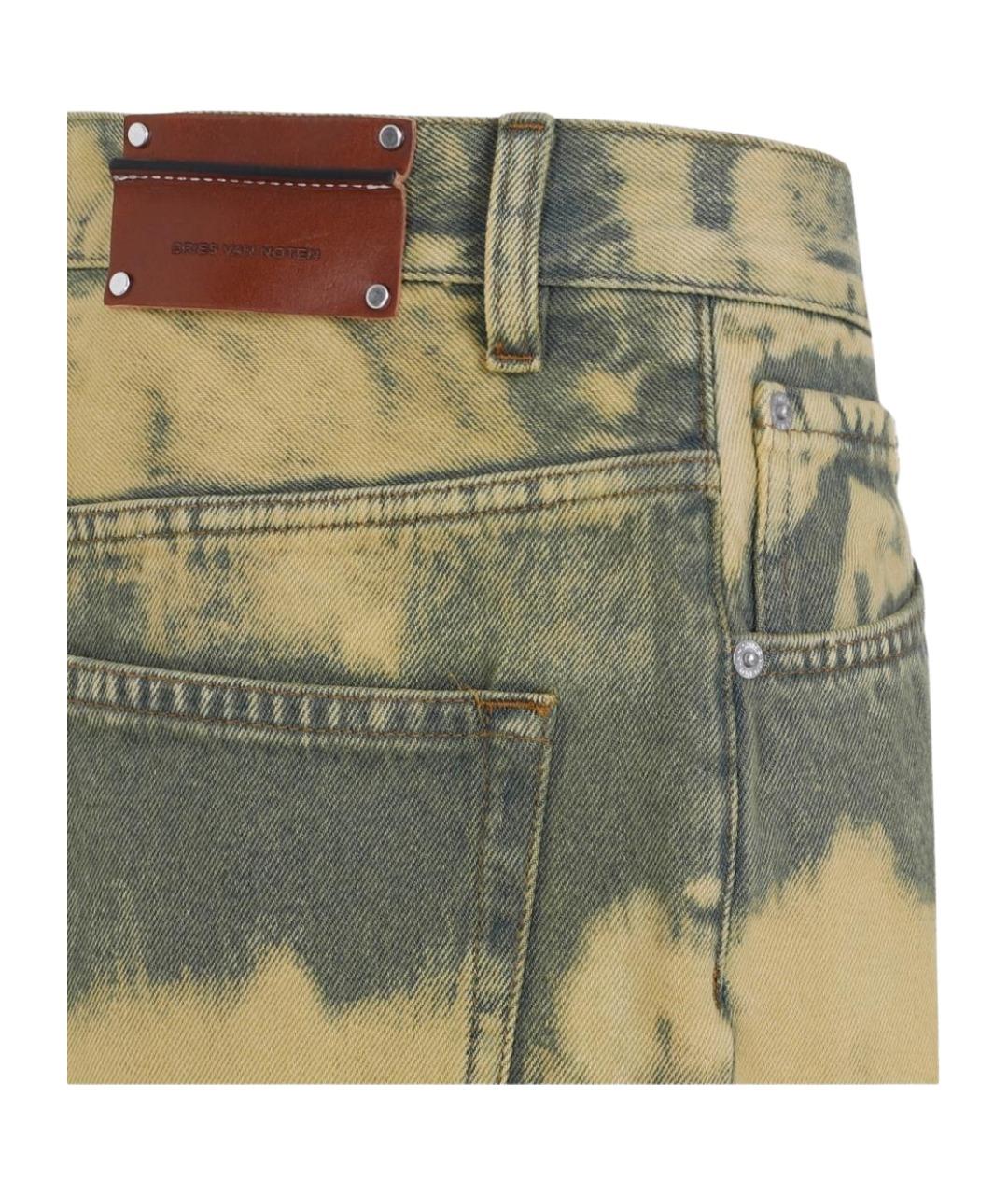 DRIES VAN NOTEN Мульти хлопковые прямые джинсы, фото 4
