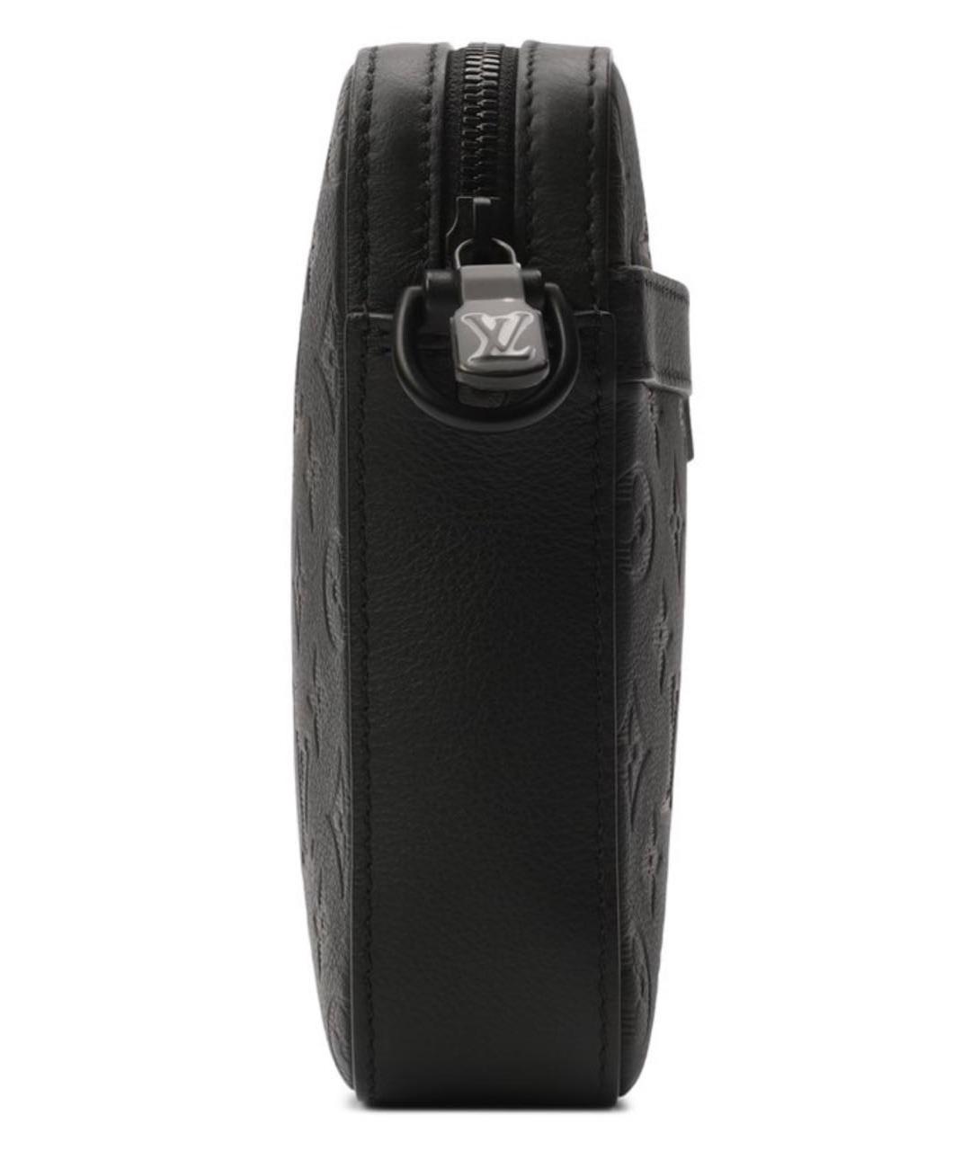 LOUIS VUITTON Черная кожаная сумка на плечо, фото 4