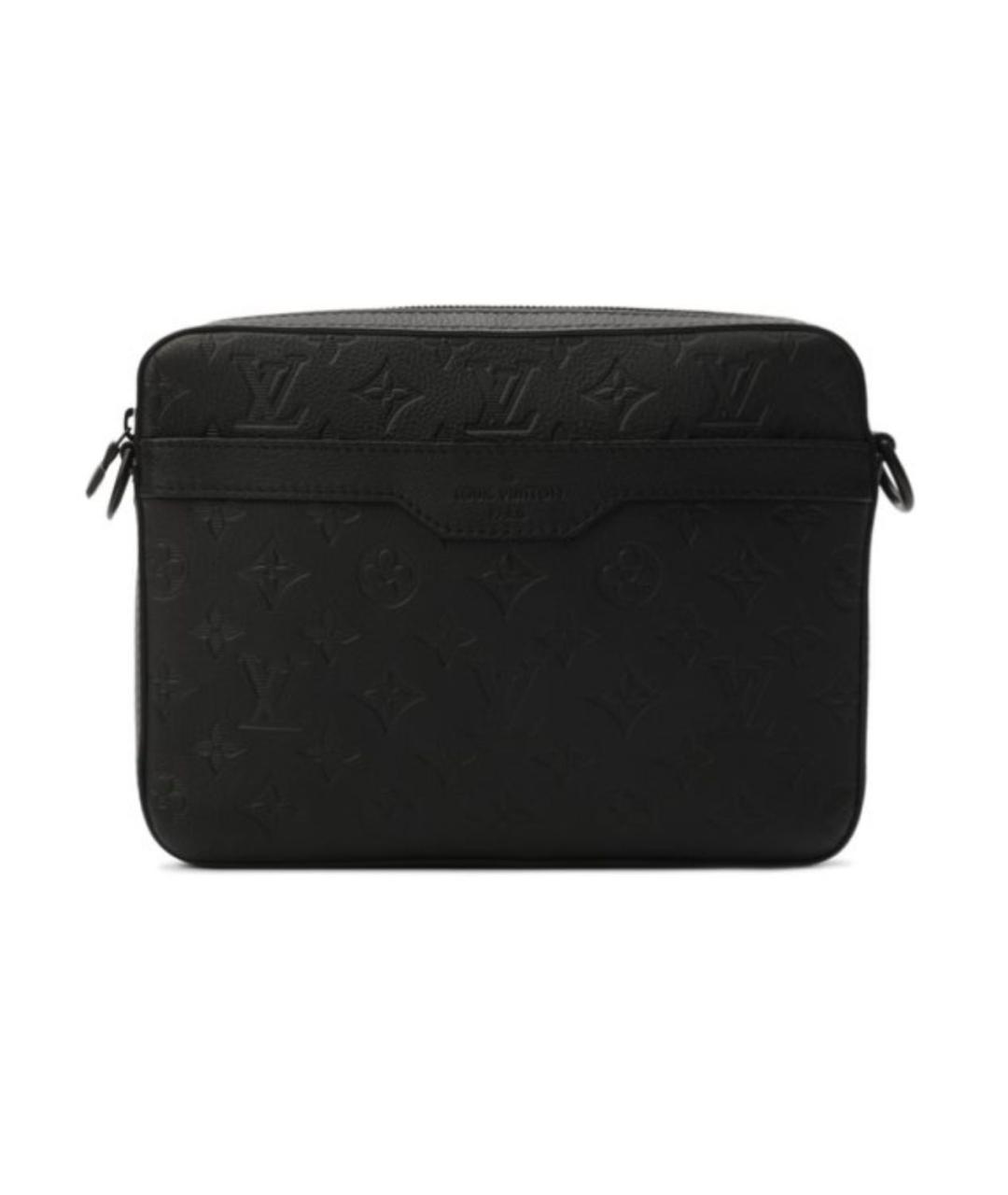 LOUIS VUITTON Черная кожаная сумка на плечо, фото 2