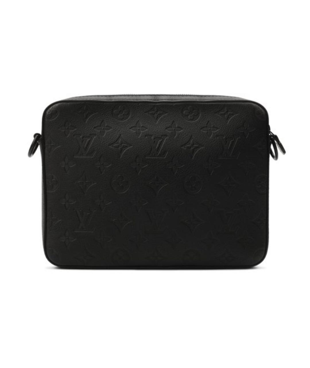 LOUIS VUITTON Черная кожаная сумка на плечо, фото 3