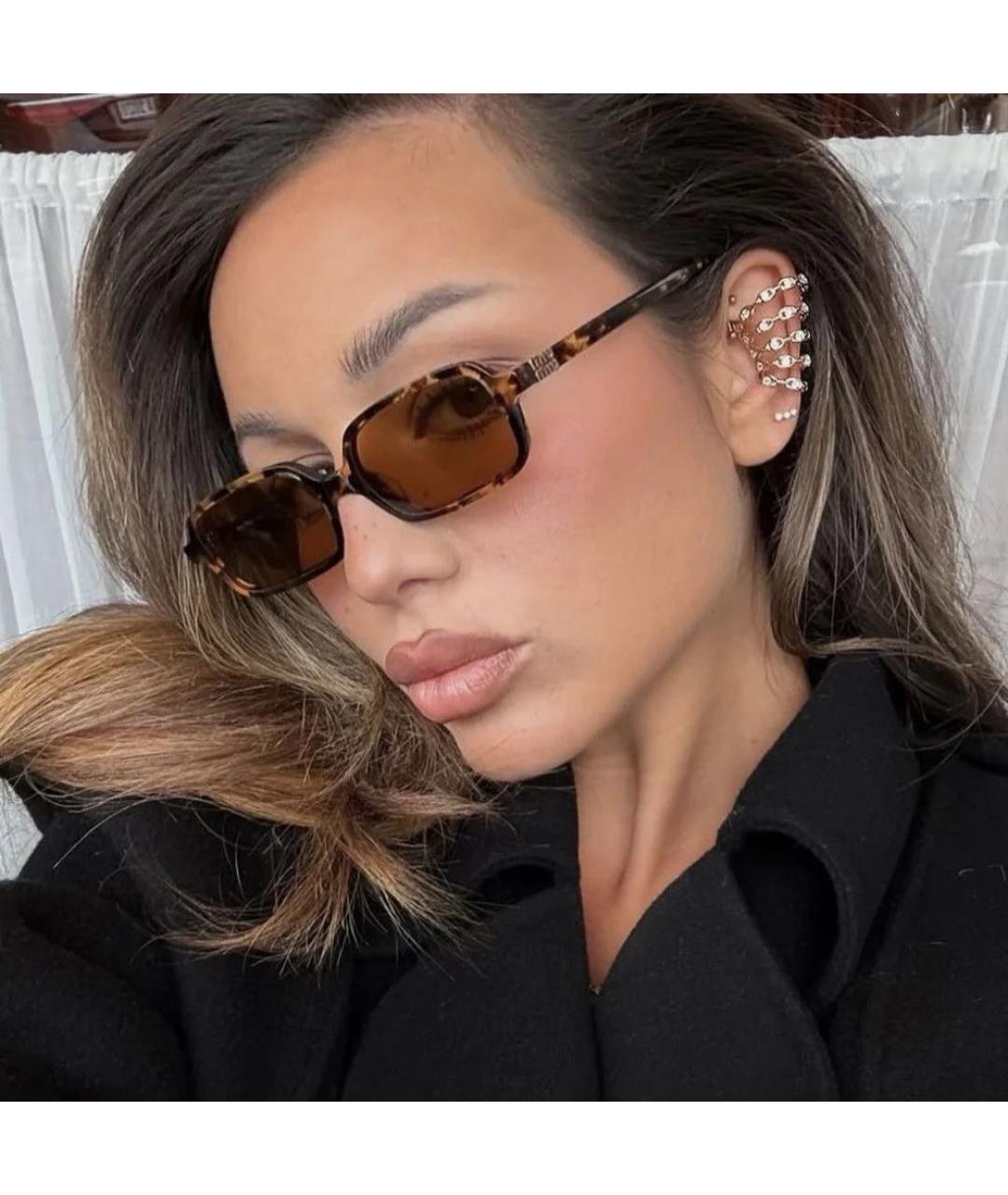 MIU MIU Коричневые солнцезащитные очки, фото 4