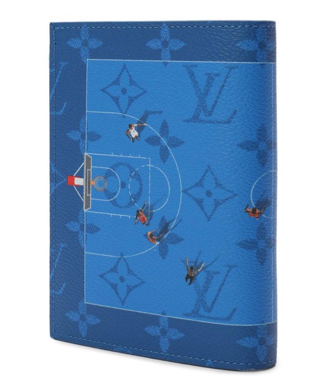 LOUIS VUITTON Темно-синий кожаный кошелек, фото 2