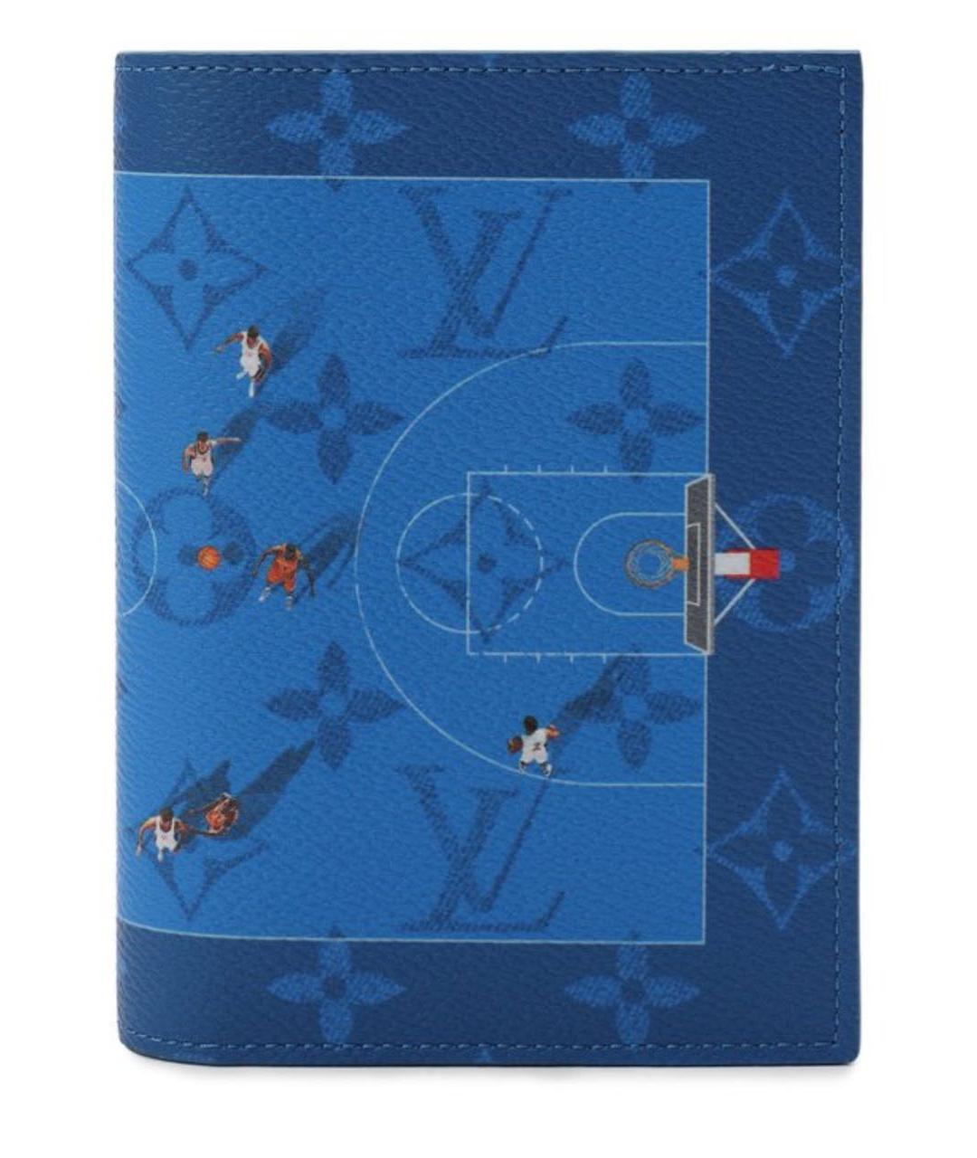 LOUIS VUITTON Темно-синий кожаный кошелек, фото 6