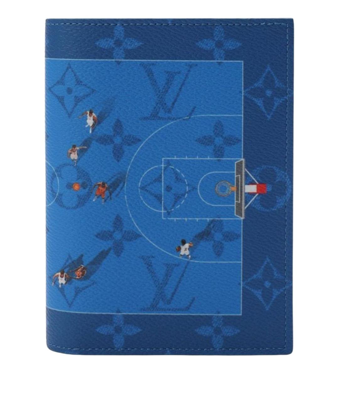 LOUIS VUITTON Темно-синий кожаный кошелек, фото 1