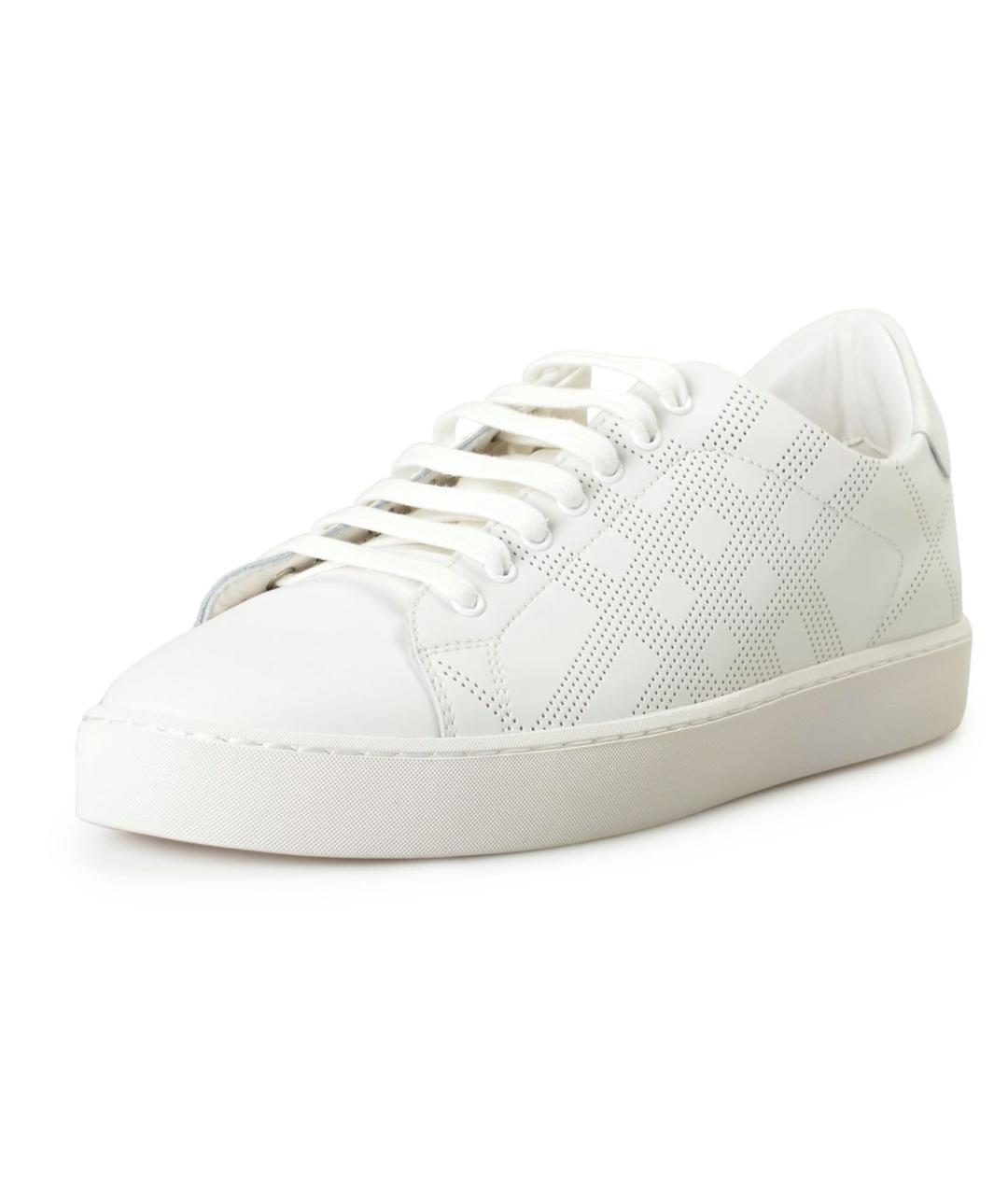 BURBERRY Белые кожаные кеды, фото 3