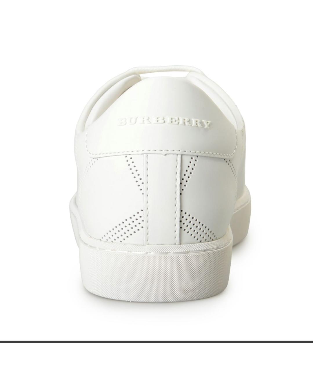 BURBERRY Белые кожаные кеды, фото 4