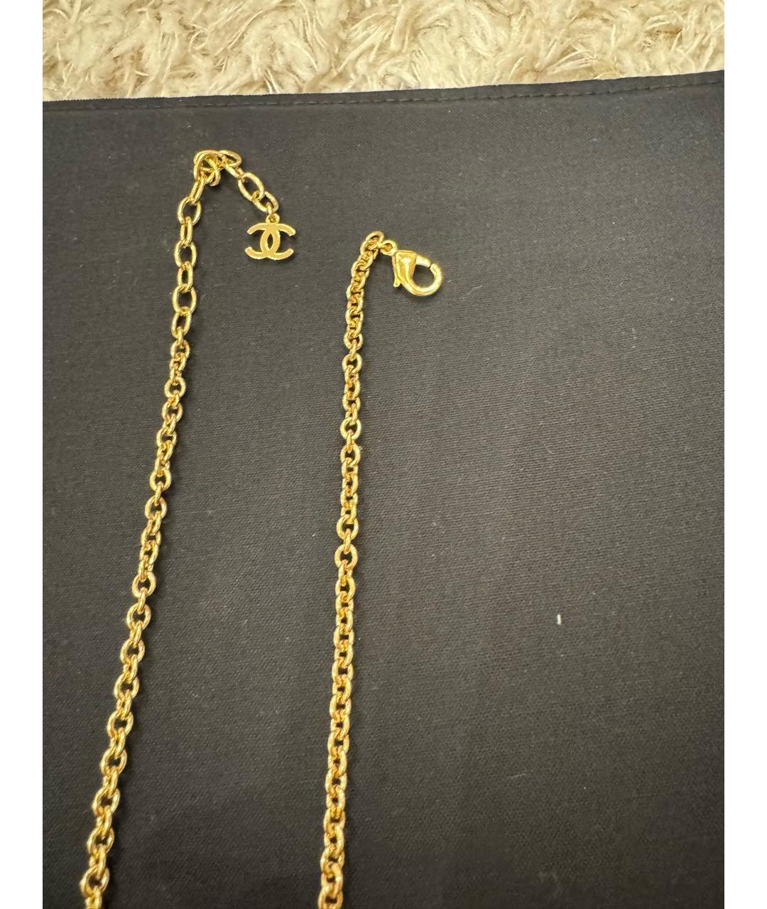 CHANEL Розовое металлическое колье, фото 3