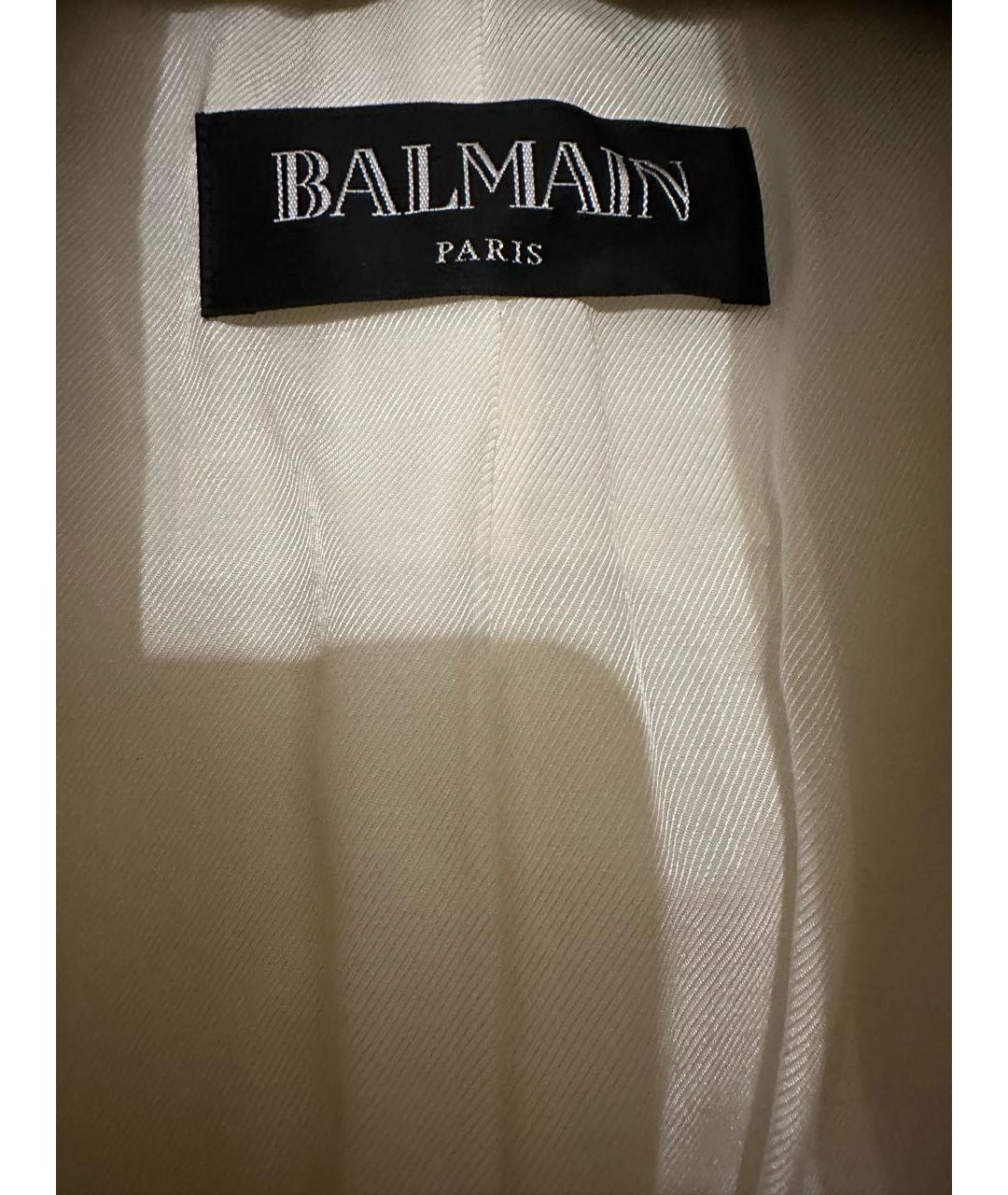 BALMAIN Белый шерстяной жакет/пиджак, фото 3