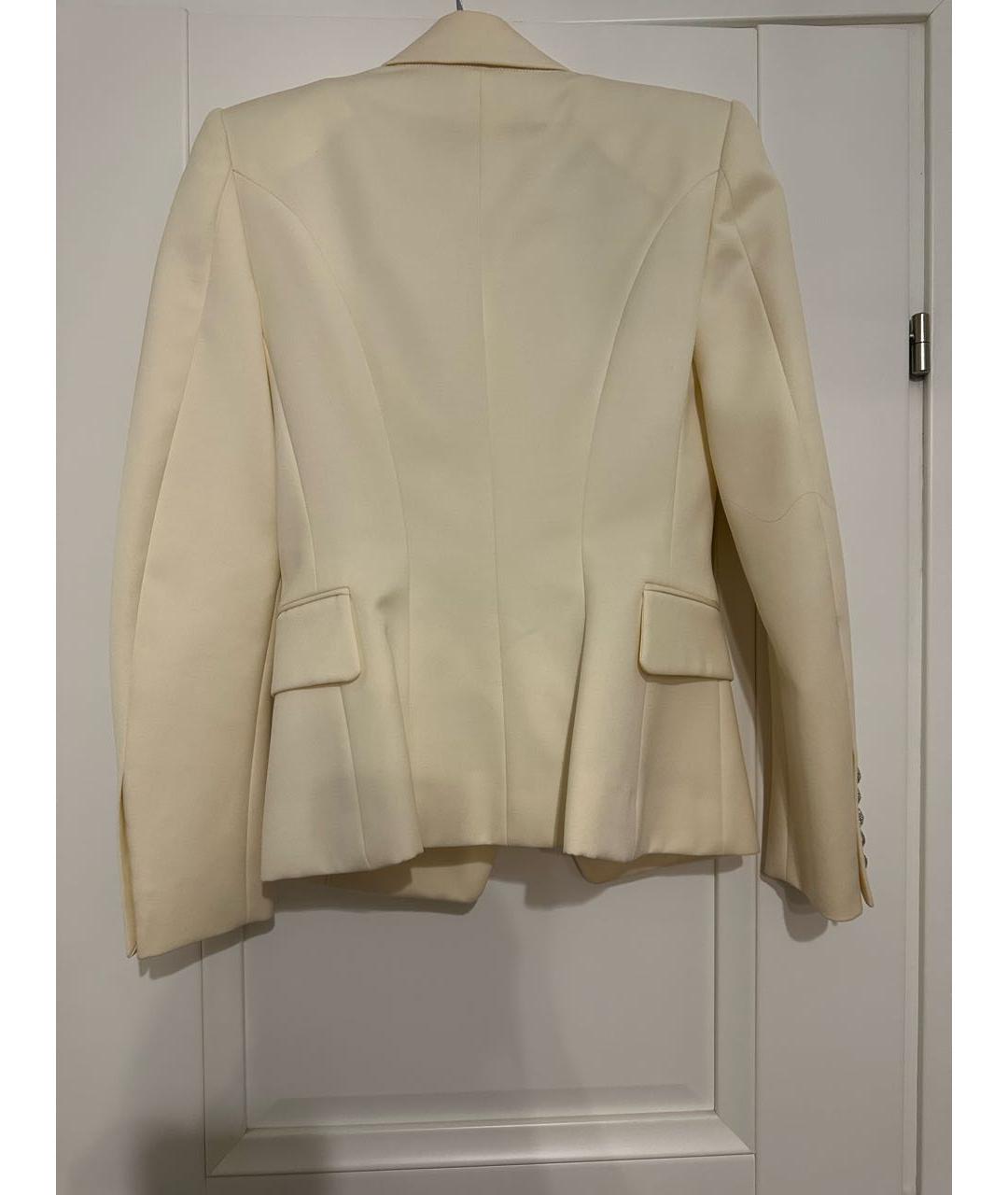 BALMAIN Белый шерстяной жакет/пиджак, фото 2