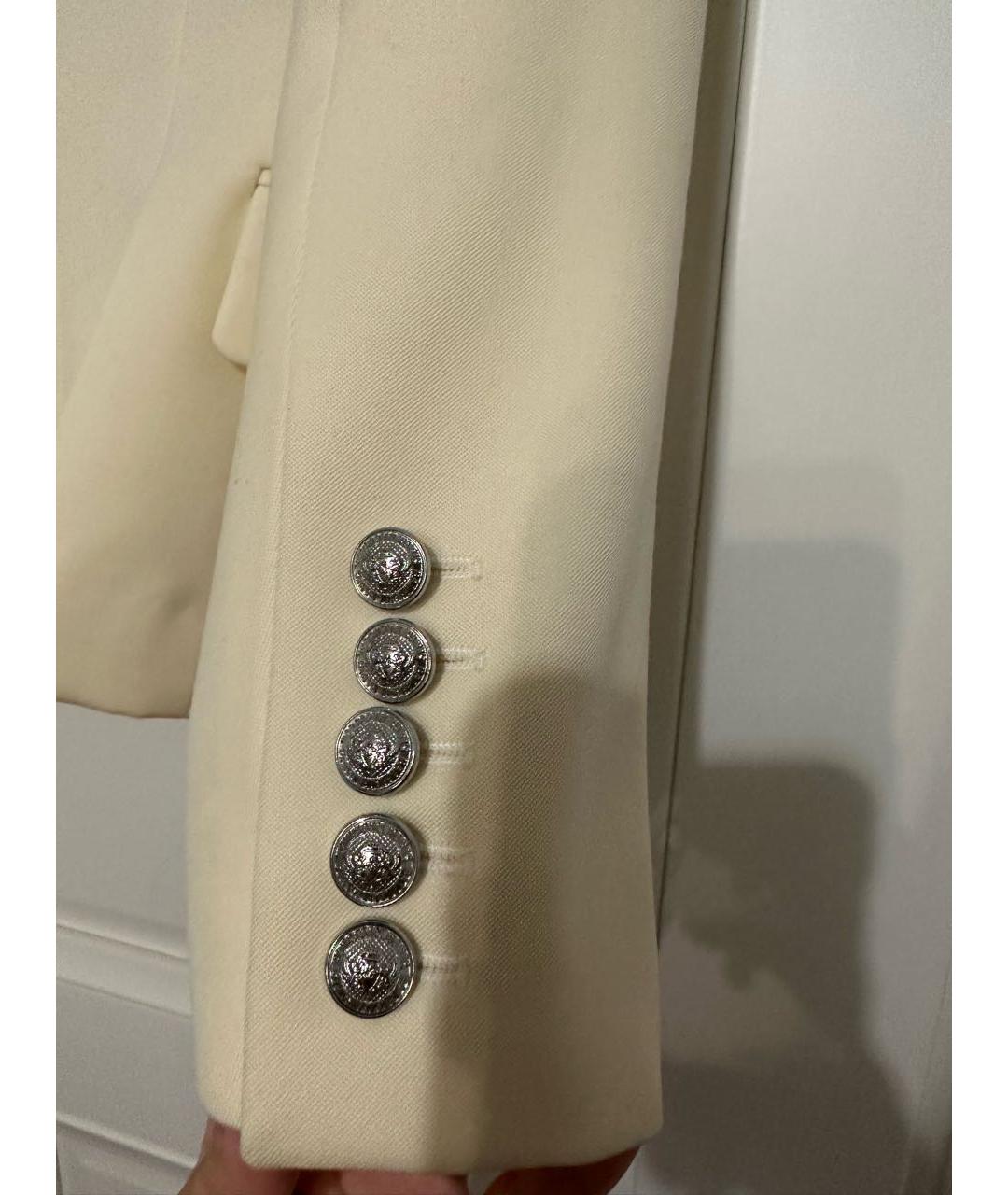 BALMAIN Белый шерстяной жакет/пиджак, фото 6