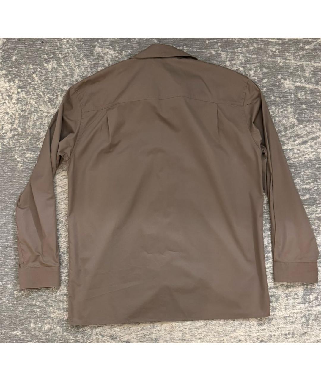 12 STOREEZ Коричневая хлопковая кэжуал рубашка, фото 7