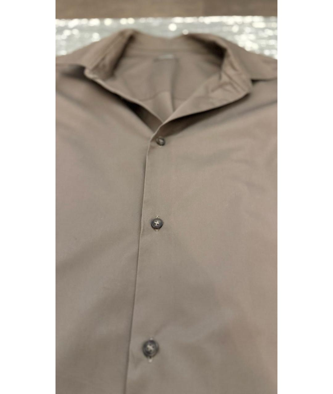 12 STOREEZ Коричневая хлопковая кэжуал рубашка, фото 5