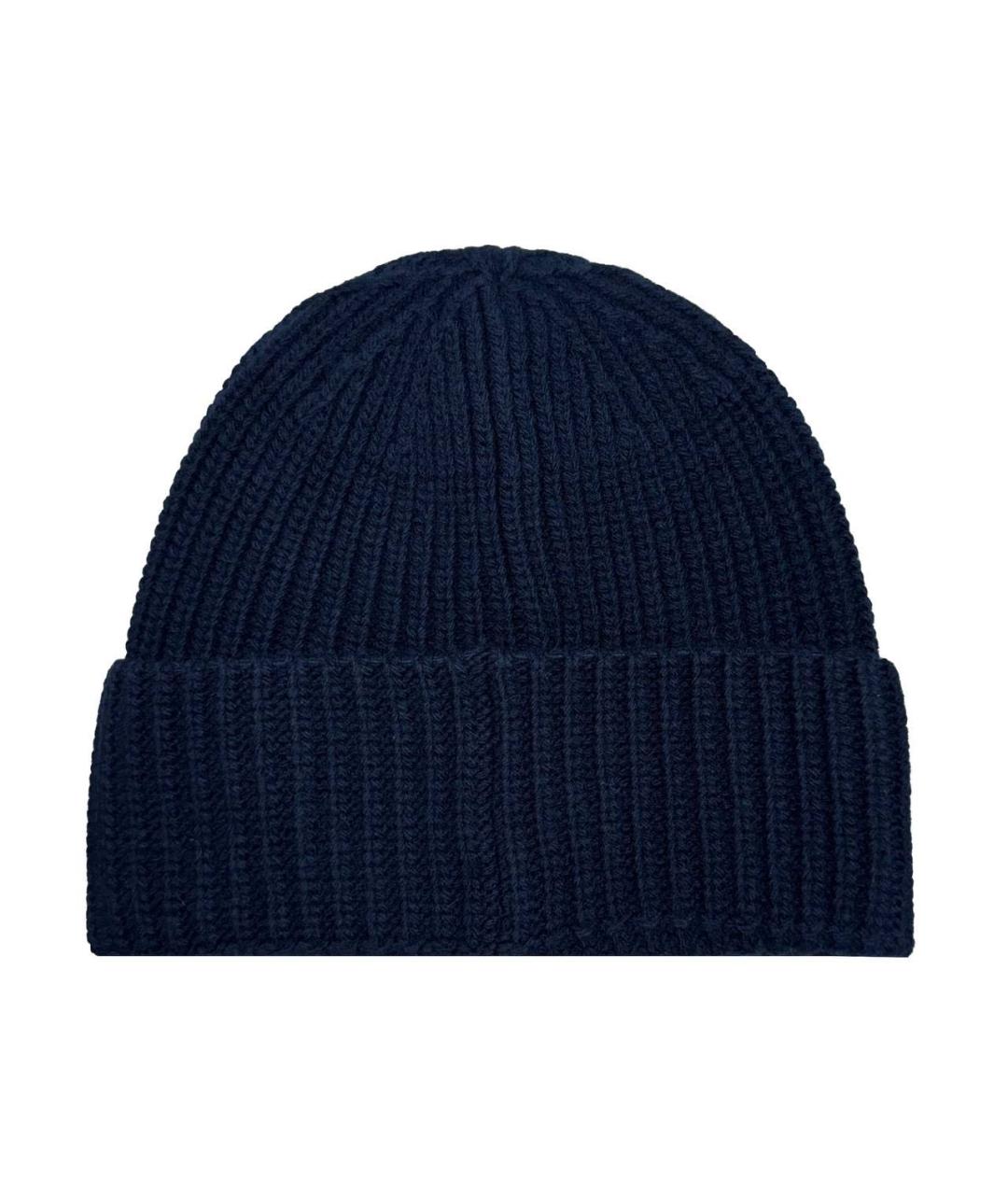 STONE ISLAND Темно-синяя шерстяная шапка, фото 2