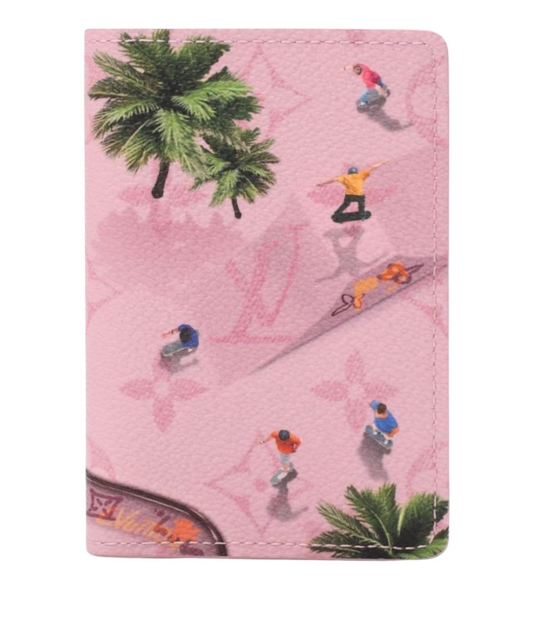 LOUIS VUITTON Розовый кожаный кошелек, фото 1