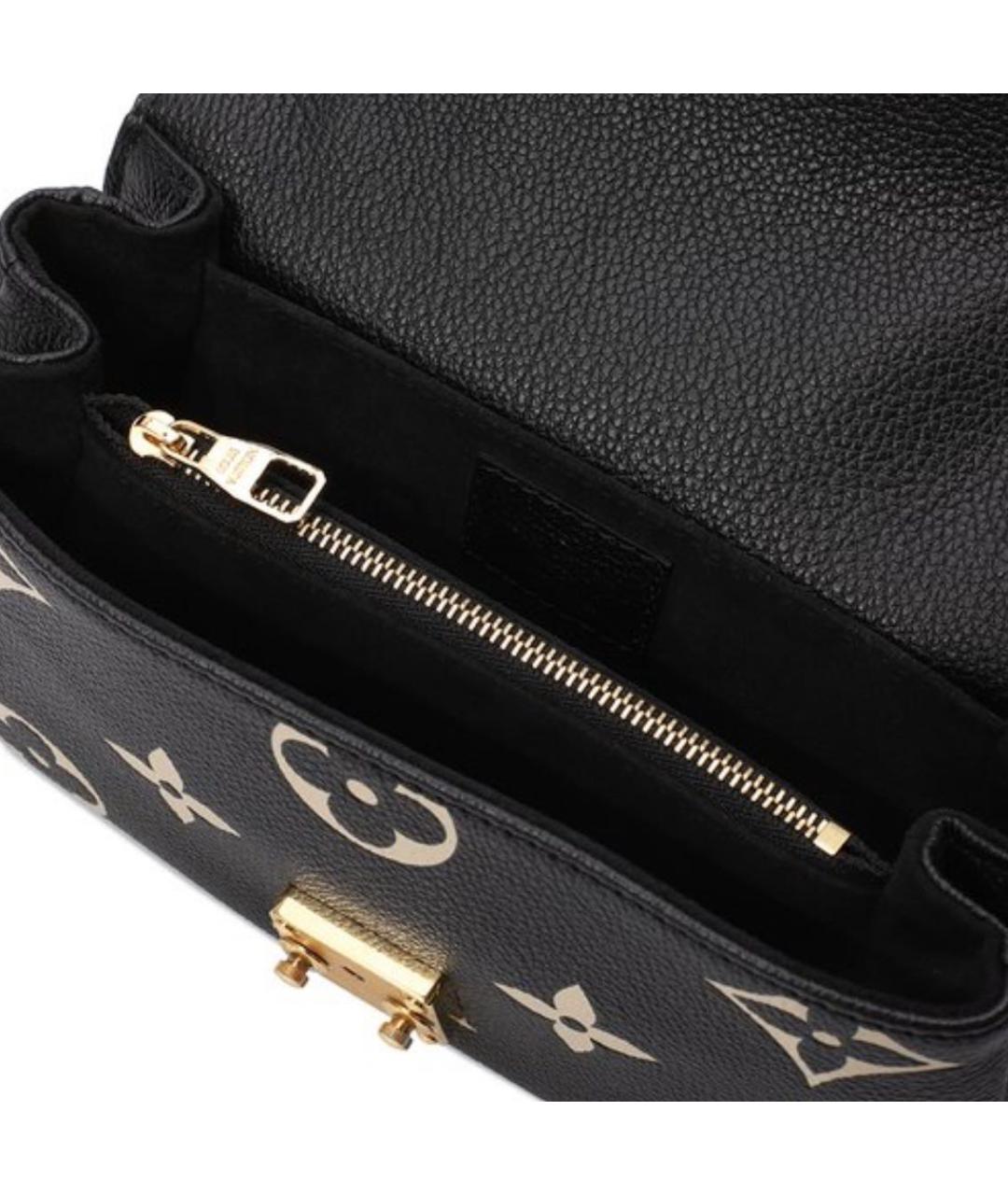 LOUIS VUITTON Черная кожаная сумка через плечо, фото 4