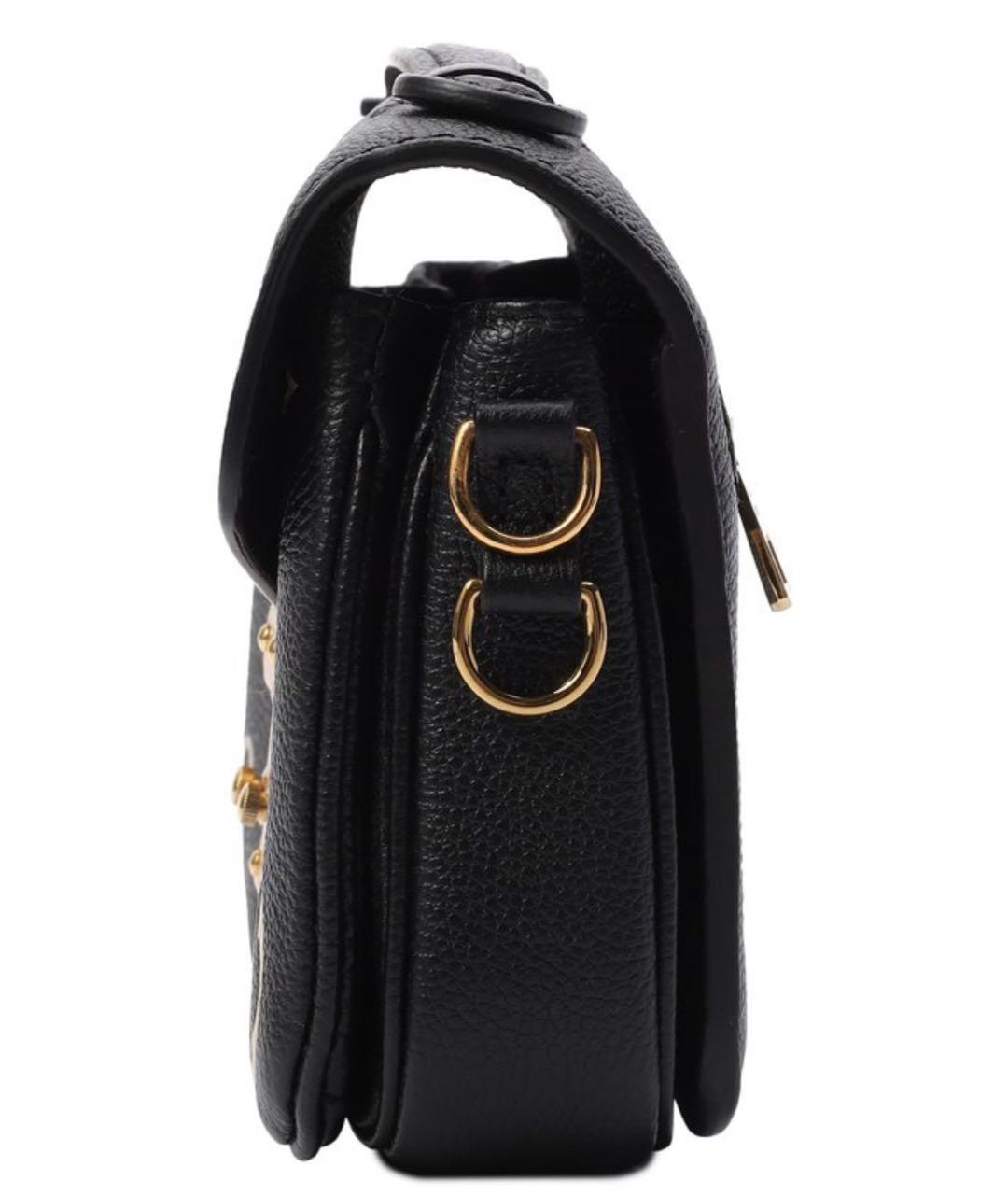 LOUIS VUITTON Черная кожаная сумка с короткими ручками, фото 3