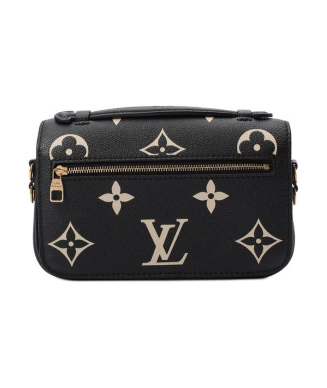 LOUIS VUITTON Черная кожаная сумка с короткими ручками, фото 3