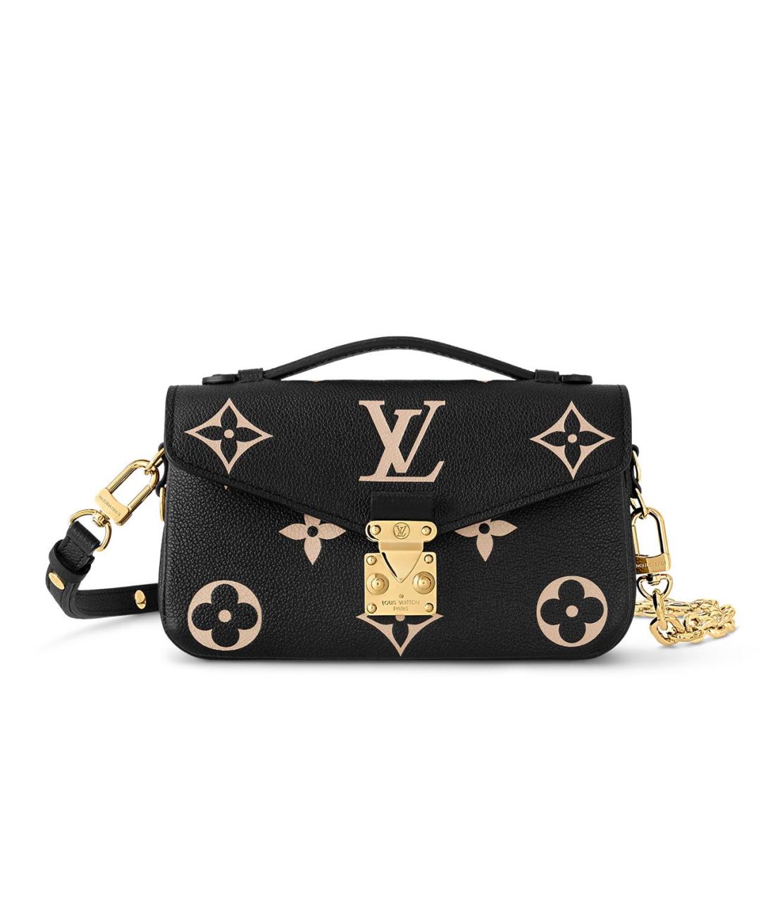 LOUIS VUITTON Черная кожаная сумка с короткими ручками, фото 9