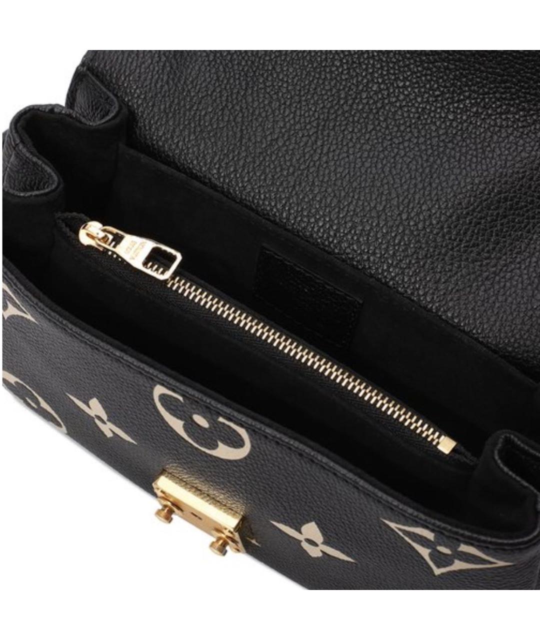 LOUIS VUITTON Черная кожаная сумка с короткими ручками, фото 5