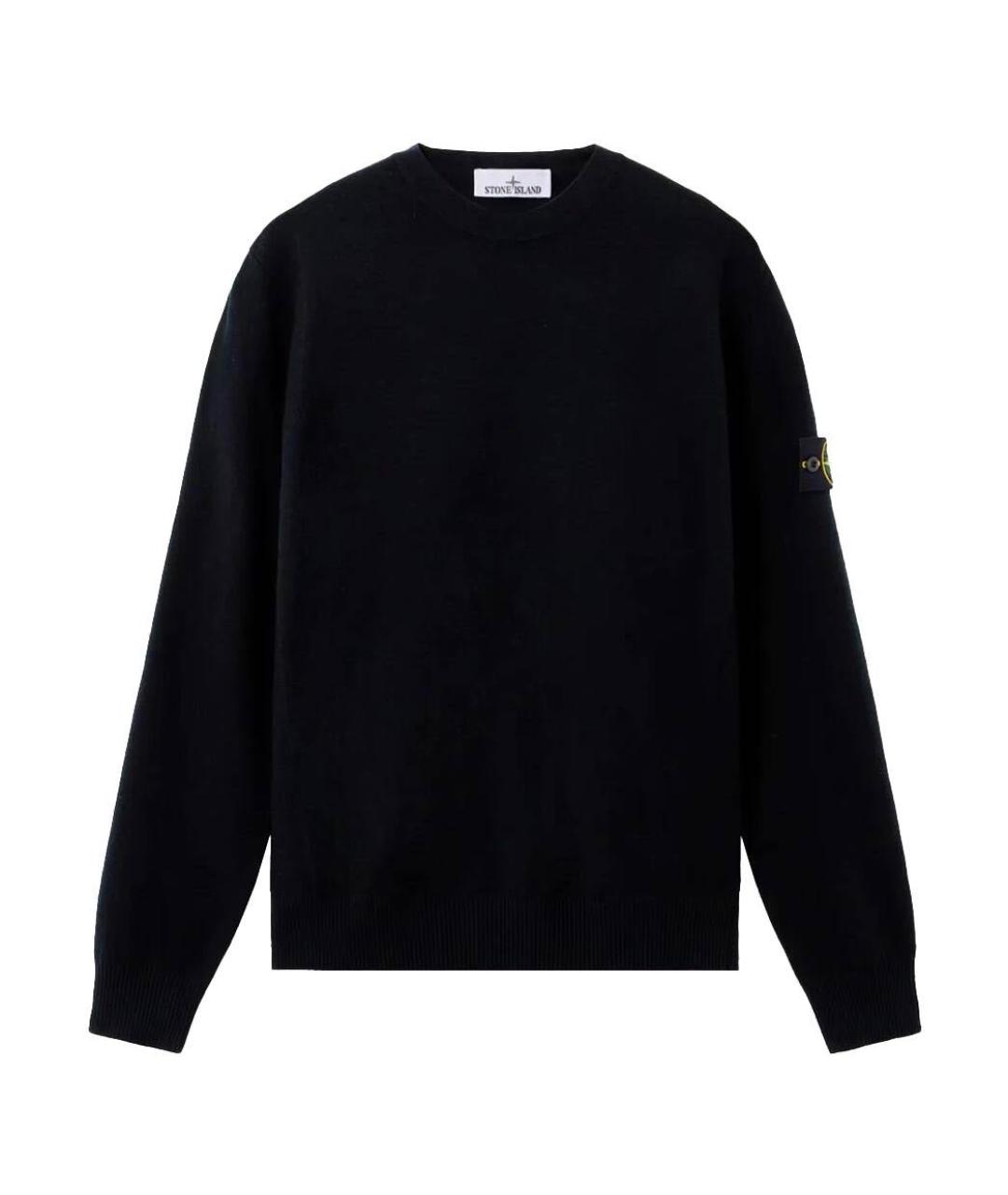 STONE ISLAND Черный шерстяной джемпер / свитер, фото 1