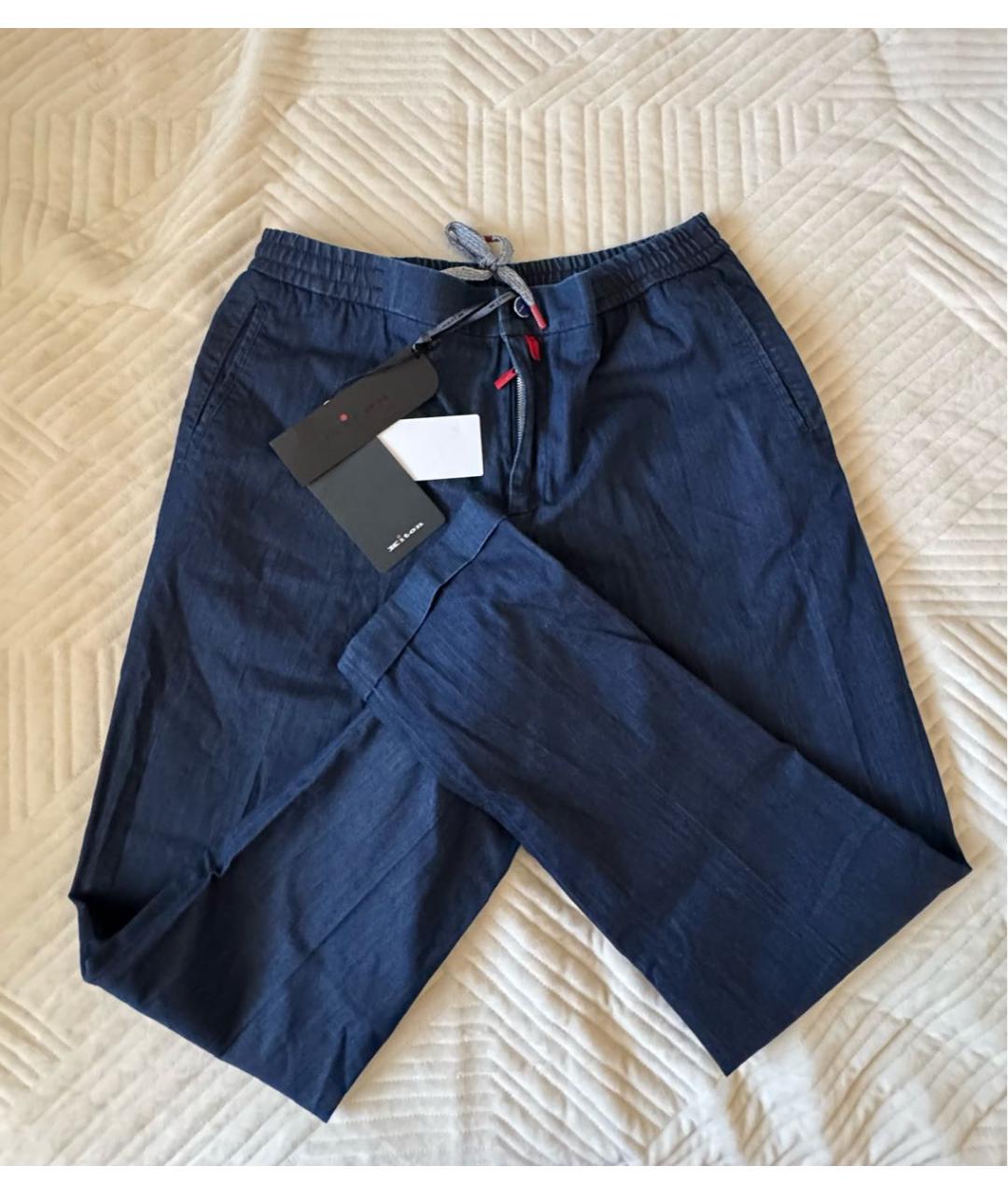 KITON Темно-синие хлопко-эластановые джинсы, фото 3