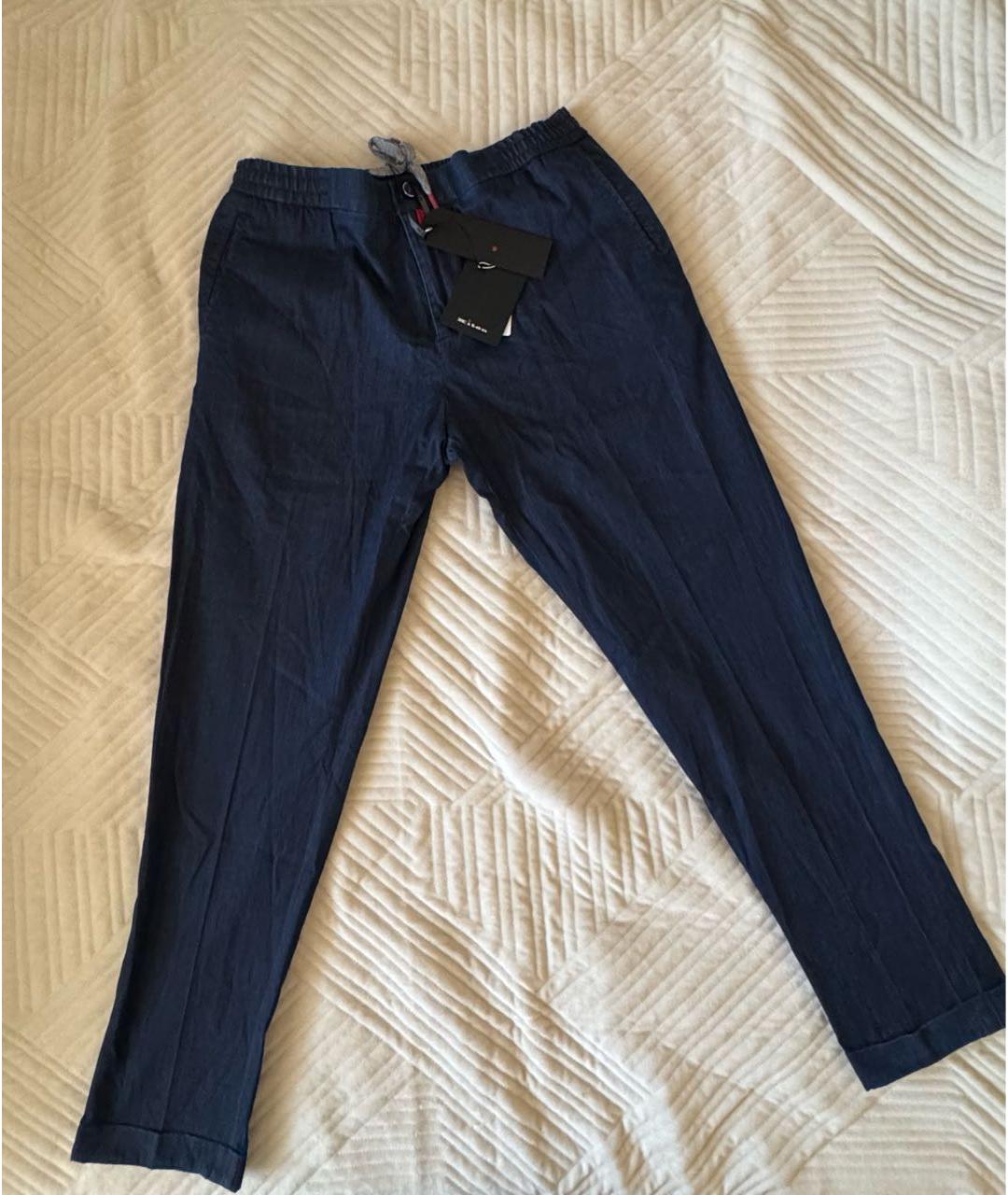 KITON Темно-синие хлопко-эластановые джинсы, фото 7