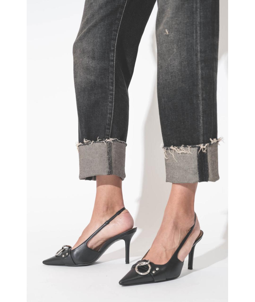 R13 Черные кожаные туфли, фото 4