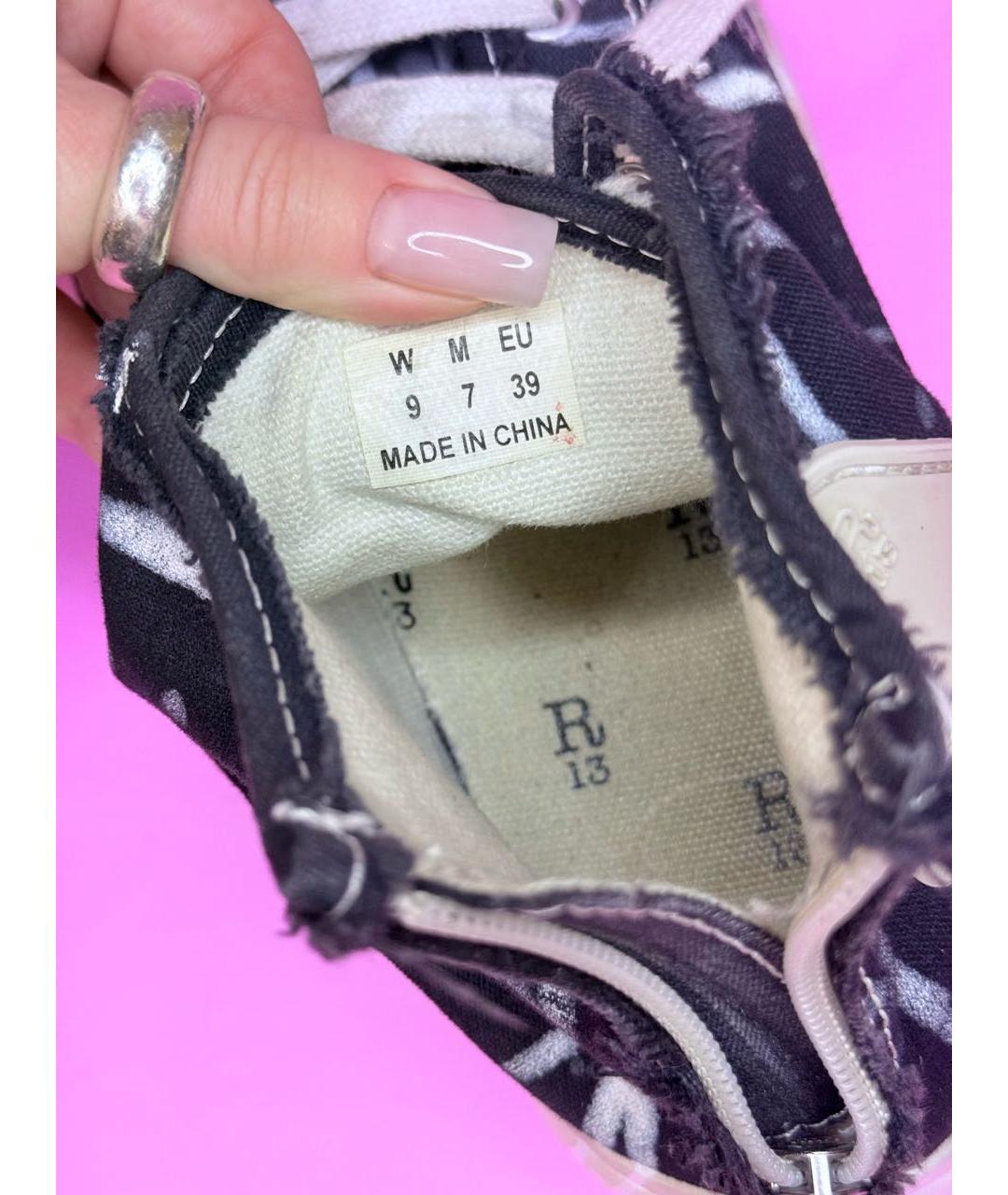 R13 Черные текстильные кеды, фото 7