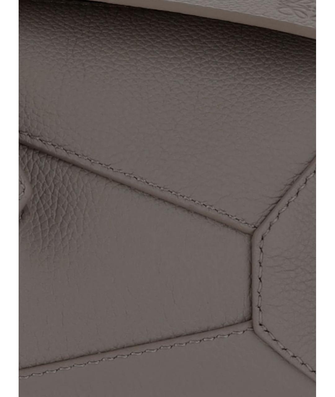 LOEWE Серая кожаная сумка тоут, фото 3