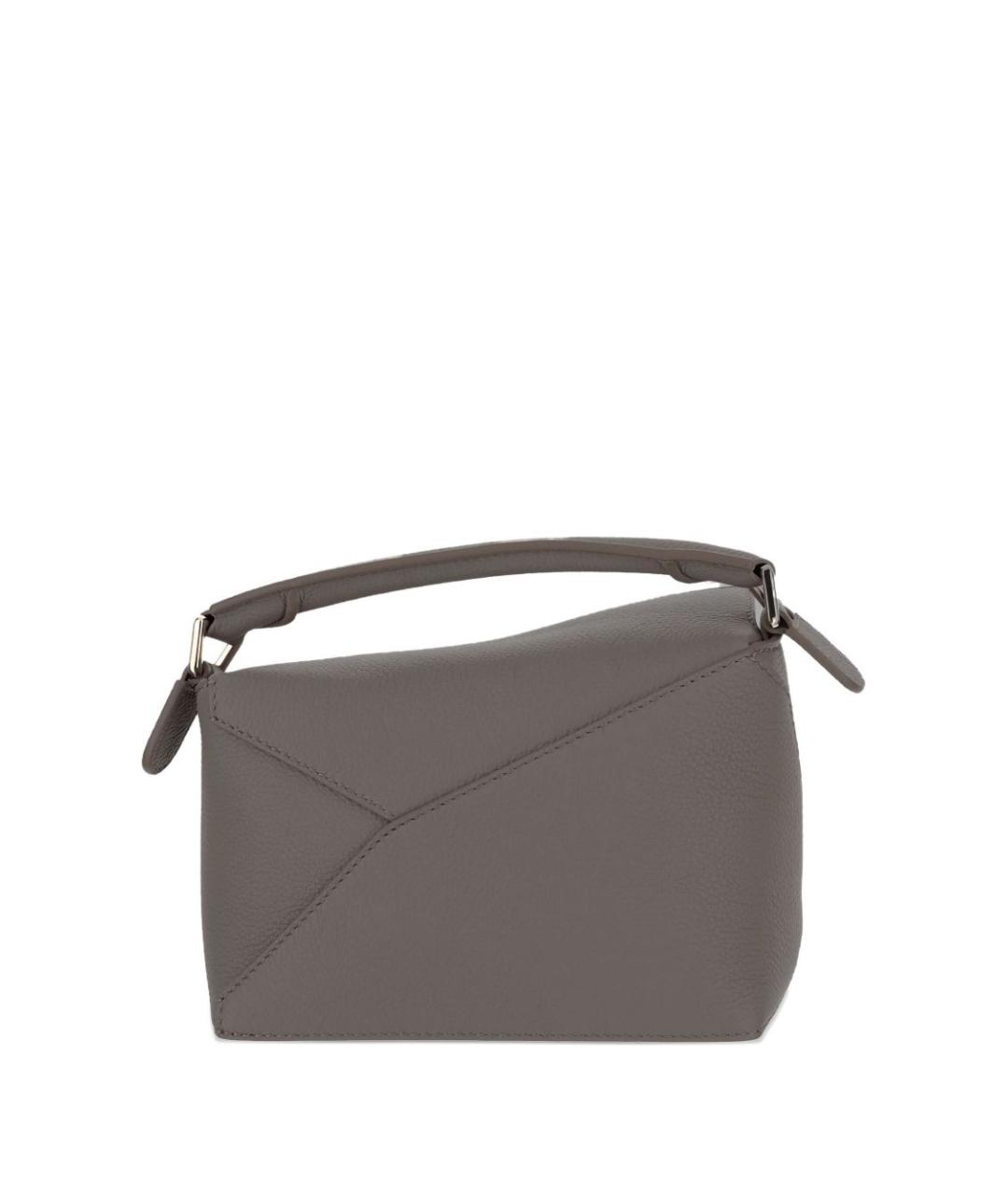 LOEWE Серая кожаная сумка тоут, фото 2