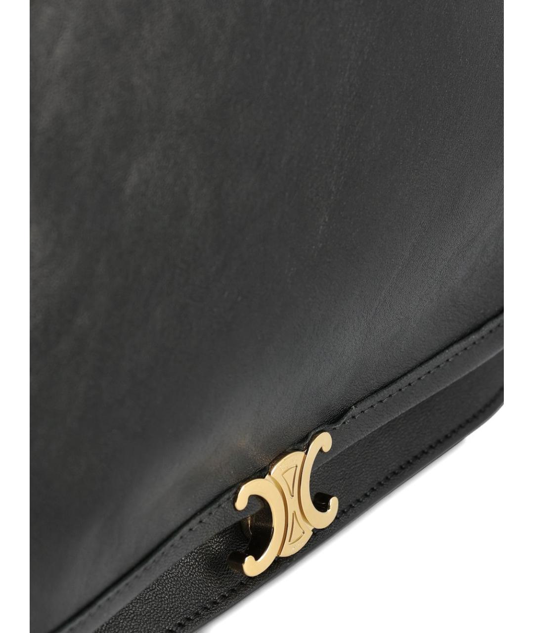 CELINE Черная кожаная сумка через плечо, фото 3