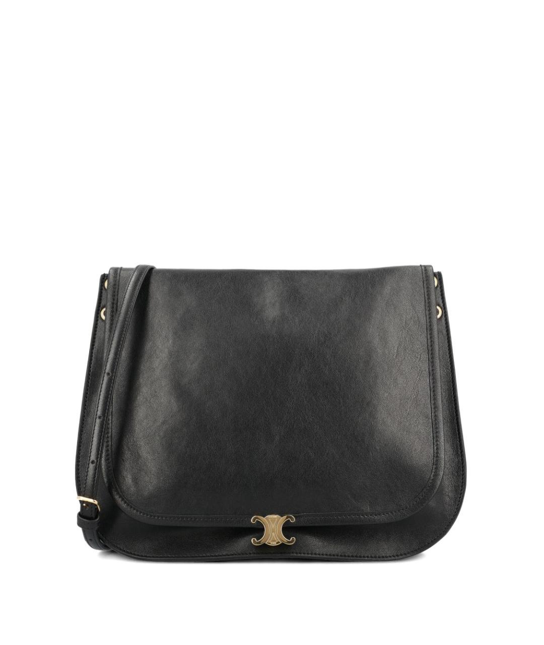 CELINE Черная кожаная сумка через плечо, фото 1