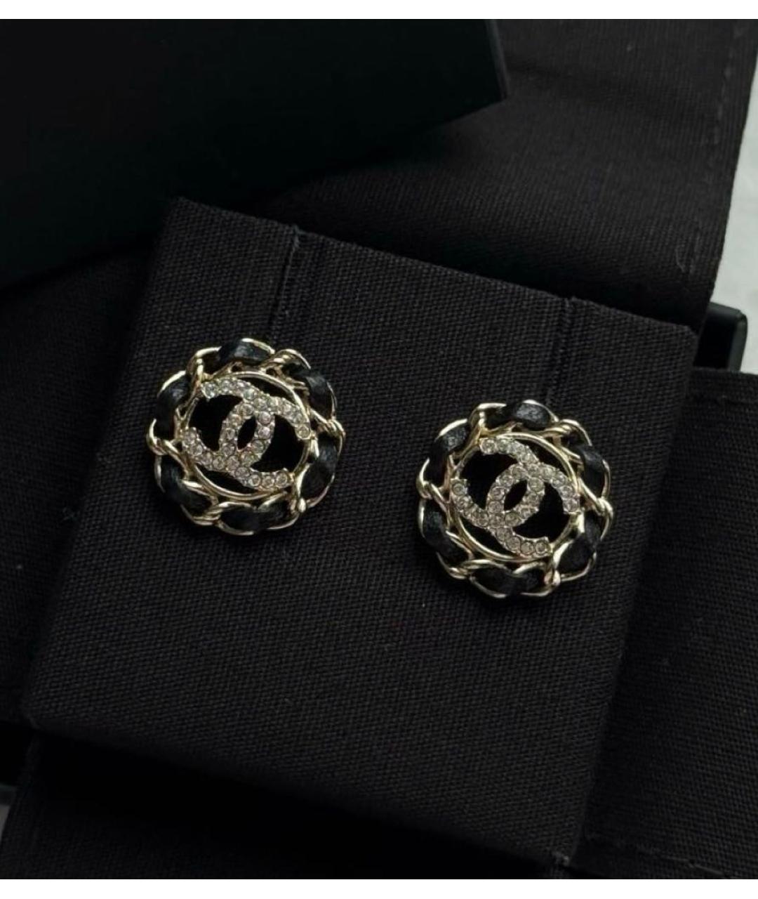 CHANEL Золотые латунные серьги, фото 4