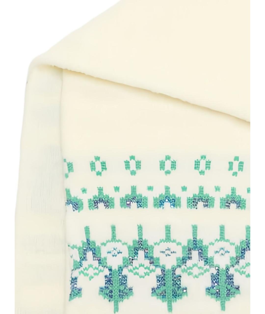 LOEWE Белый шерстяной шарф, фото 2