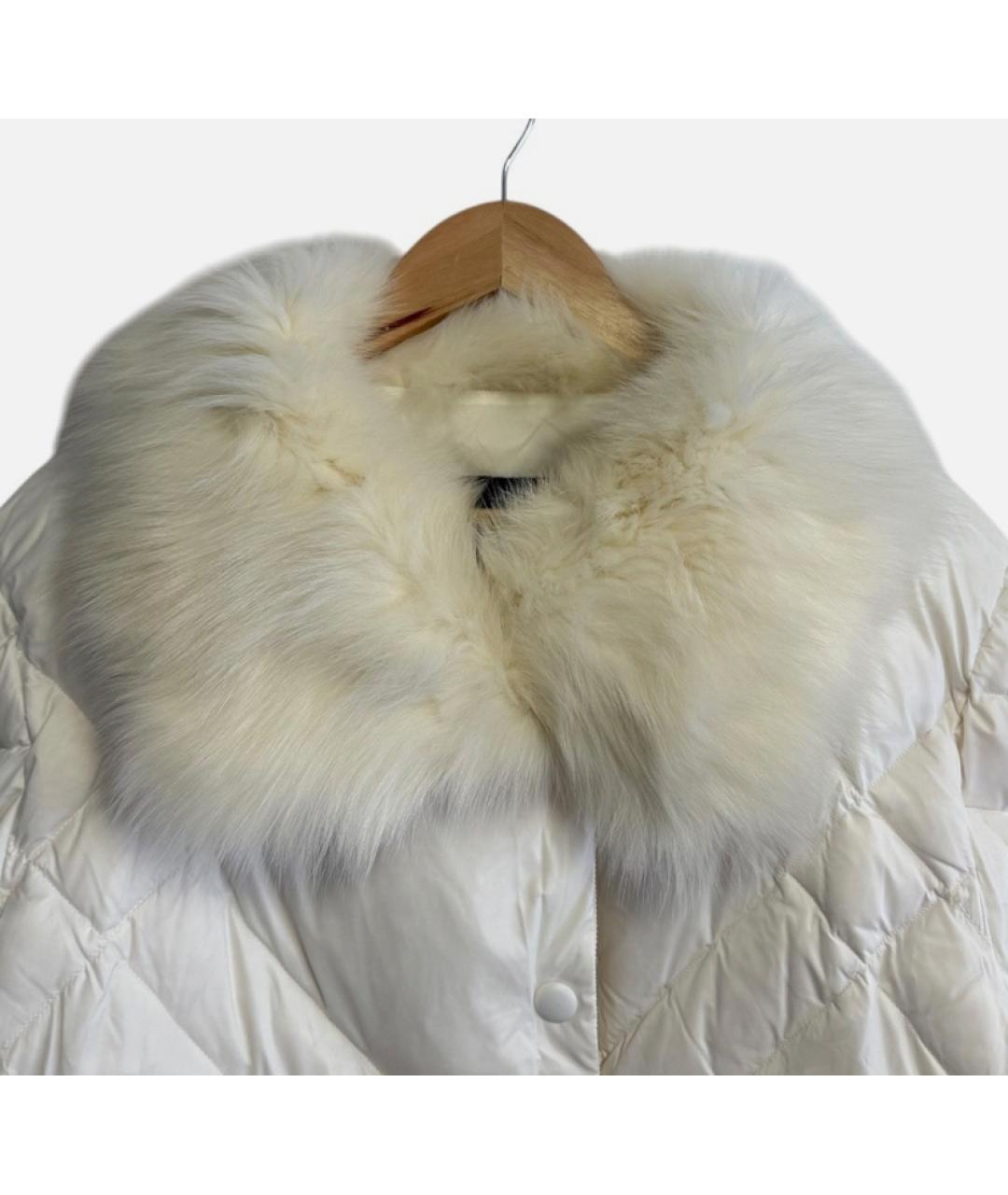 ERMANNO SCERVINO Белый полиэстеровый пуховик, фото 4