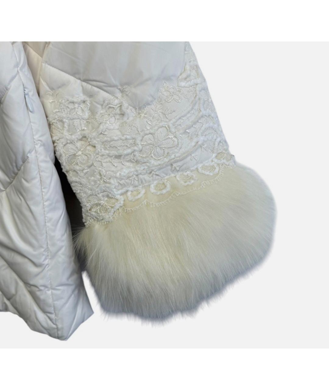 ERMANNO SCERVINO Белый полиэстеровый пуховик, фото 6