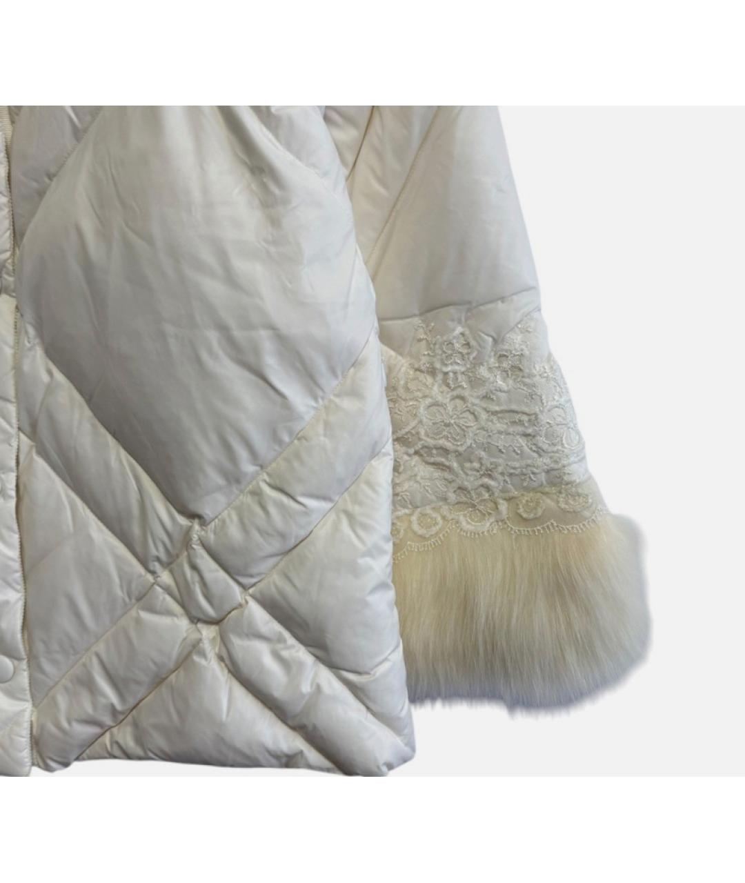ERMANNO SCERVINO Белый полиэстеровый пуховик, фото 5