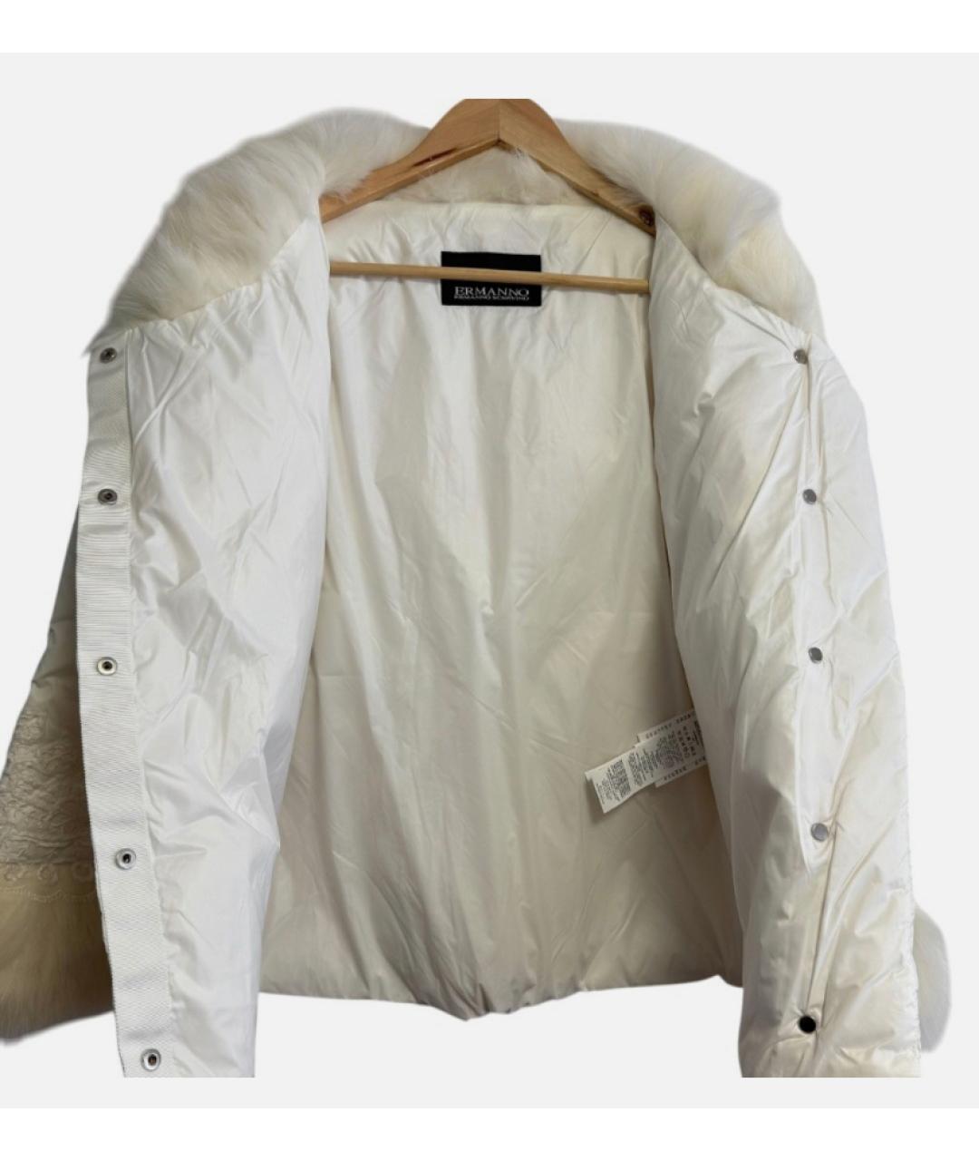 ERMANNO SCERVINO Белый полиэстеровый пуховик, фото 3