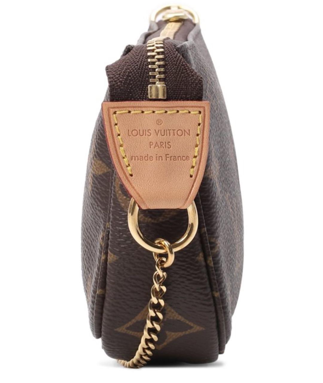 LOUIS VUITTON Коричневая кожаная сумка через плечо, фото 2