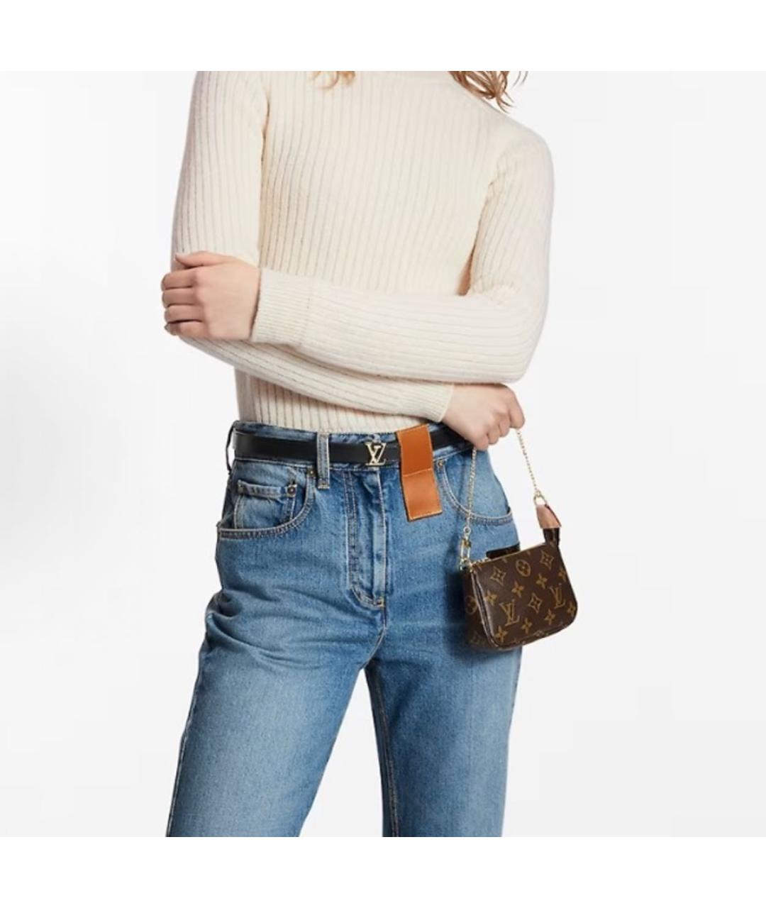 LOUIS VUITTON Коричневая кожаная сумка через плечо, фото 5