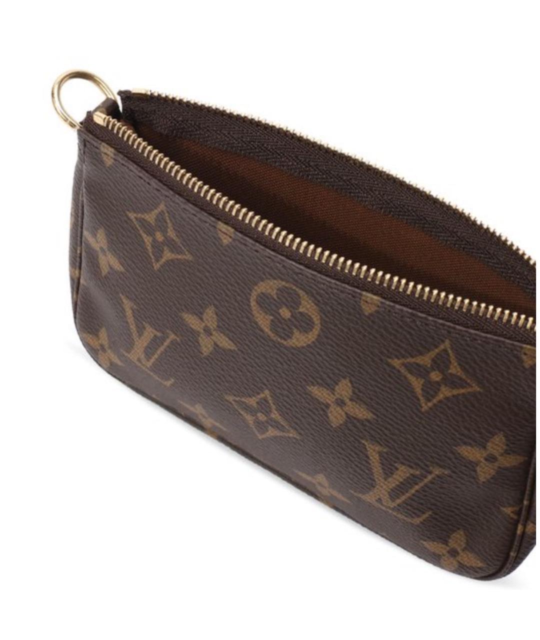 LOUIS VUITTON Коричневая кожаная сумка через плечо, фото 4