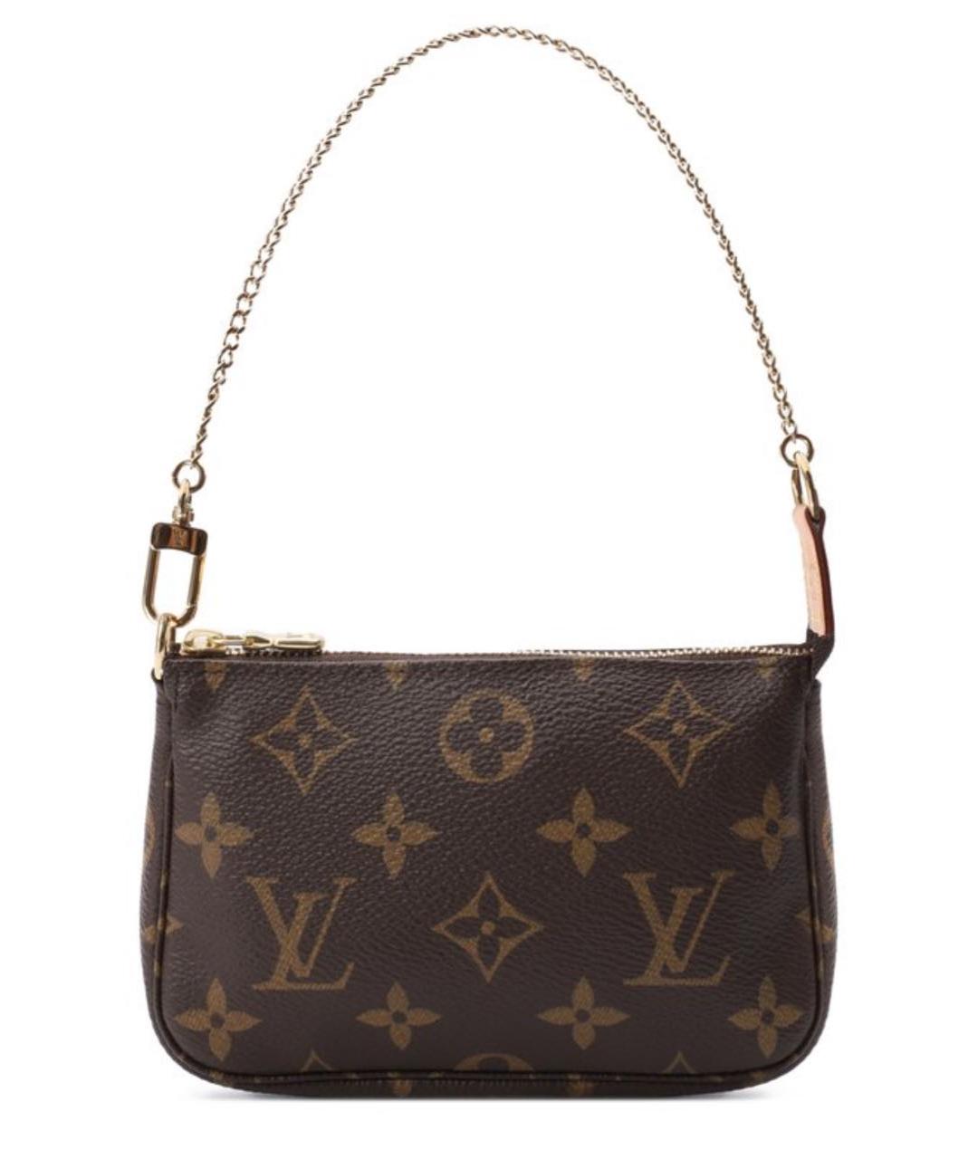 LOUIS VUITTON Коричневая кожаная сумка через плечо, фото 3