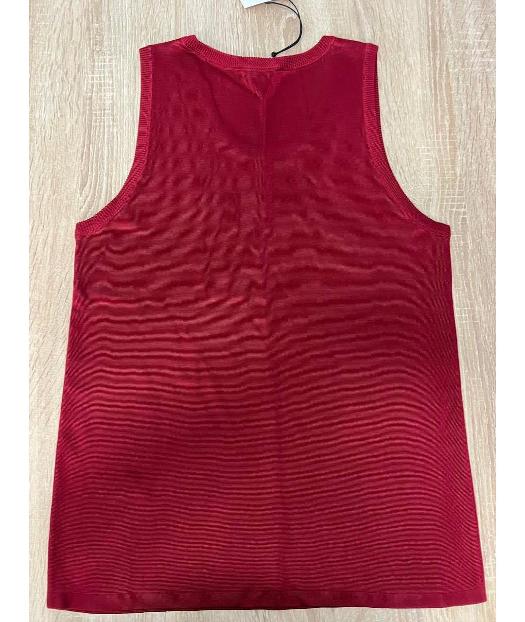 ALAIA Бордовая вискозная майка, фото 2