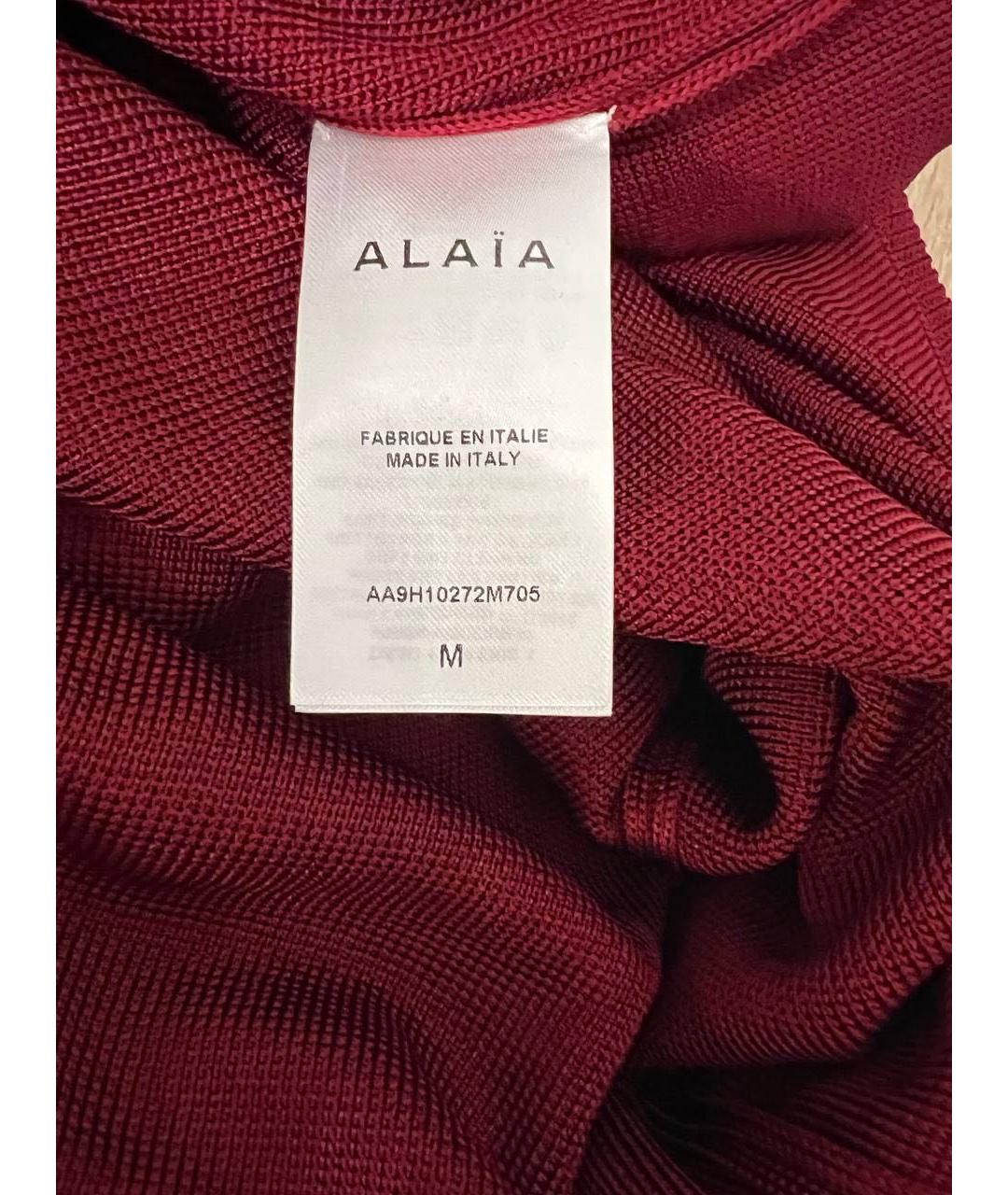 ALAIA Бордовая вискозная майка, фото 5