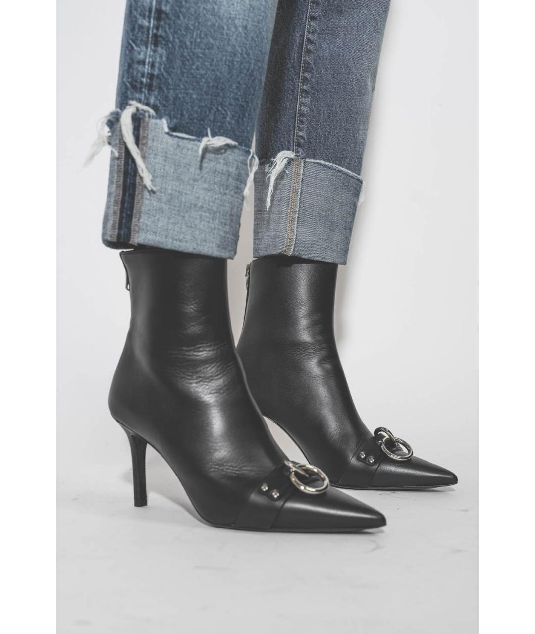 R13 Черные кожаные ботильоны, фото 4