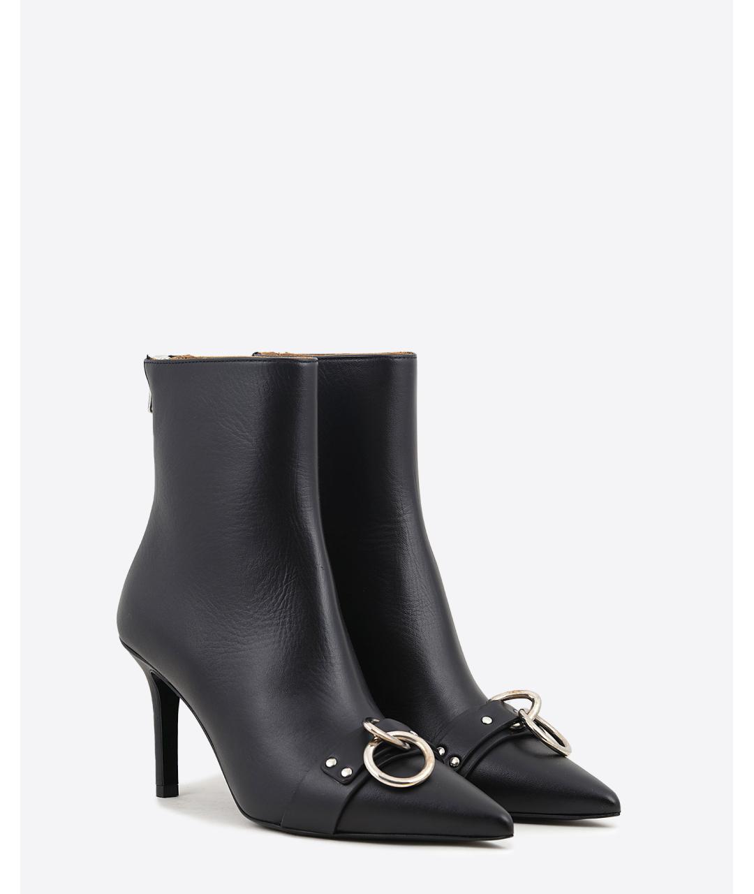 R13 Черные кожаные ботильоны, фото 2