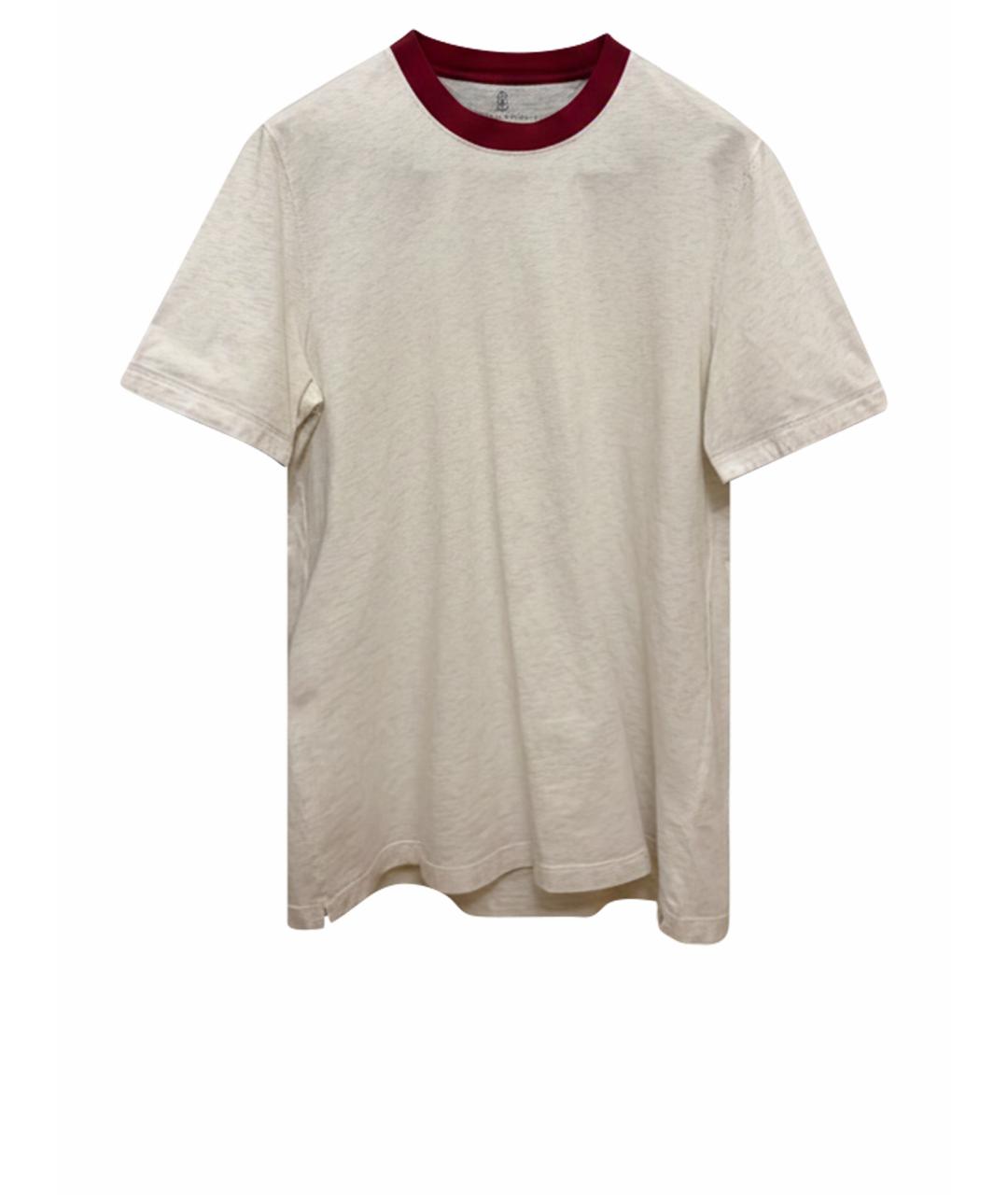 BRUNELLO CUCINELLI Серая хлопковая футболка, фото 1